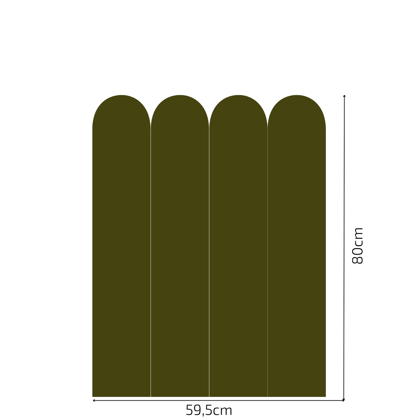 Self-Adhesive Textile Wallpaper – Arch – Khaki Shades