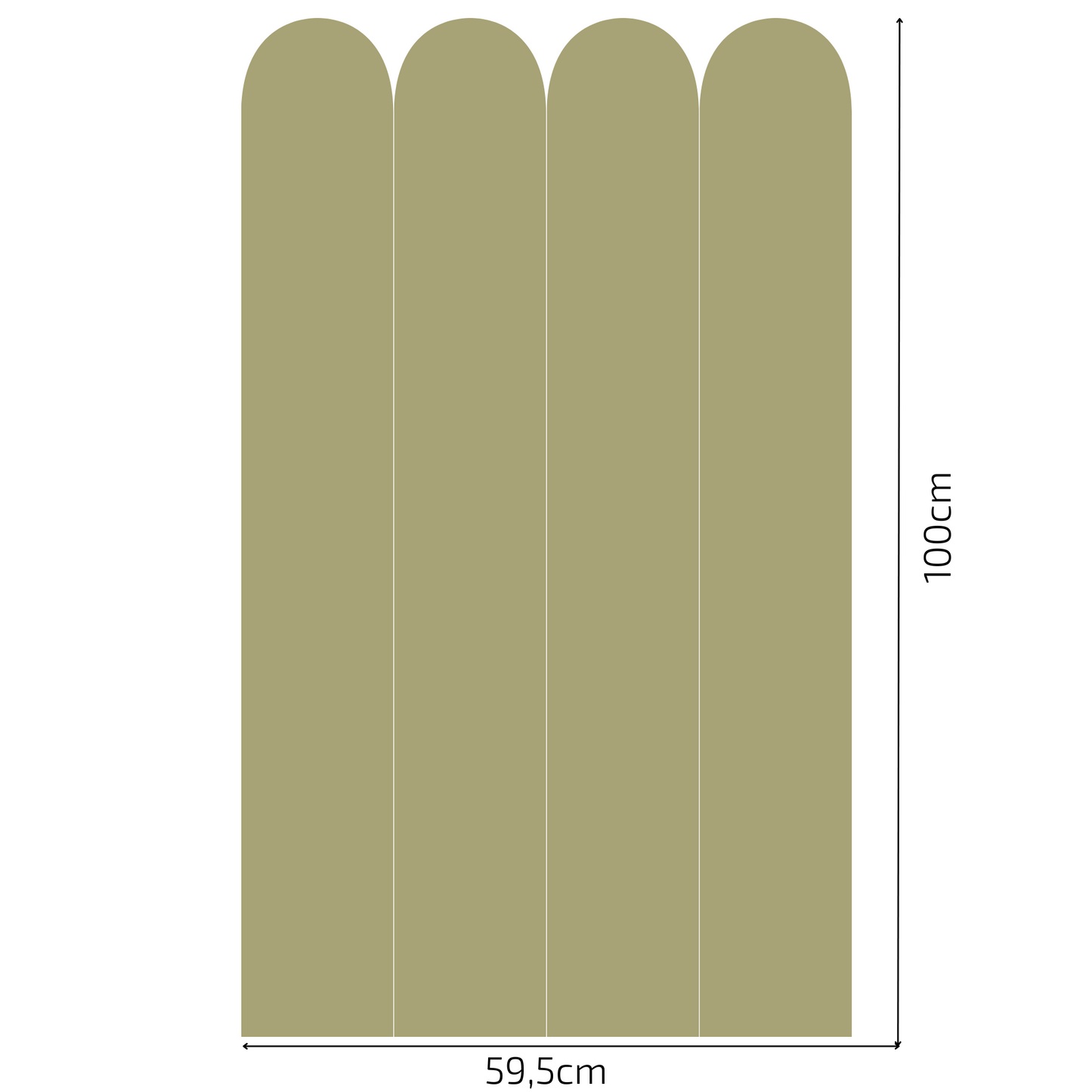 Self-Adhesive Textile Wallpaper – Arch – Khaki Shades