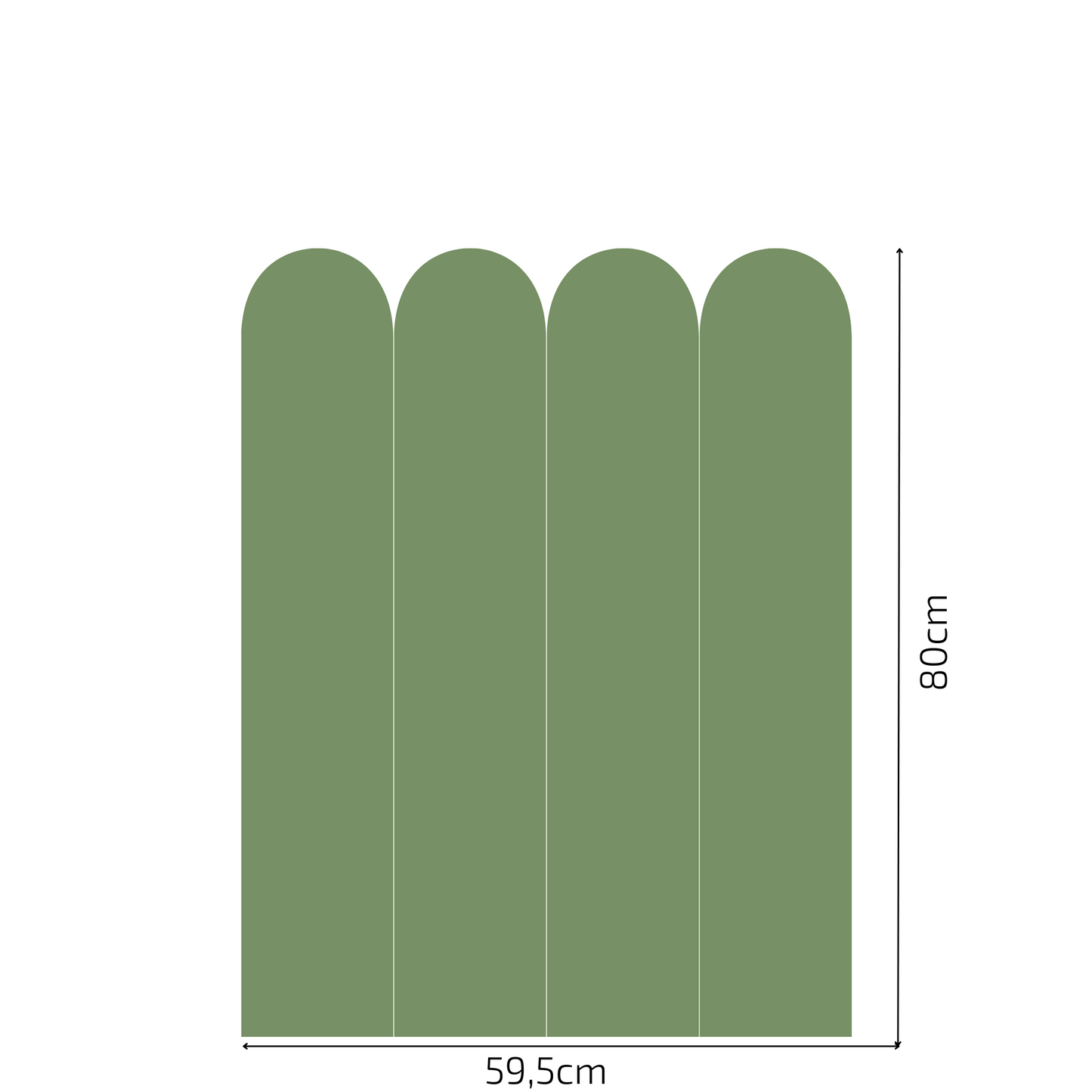 Self-Adhesive Textile Wallpaper – Arch – Green Shades