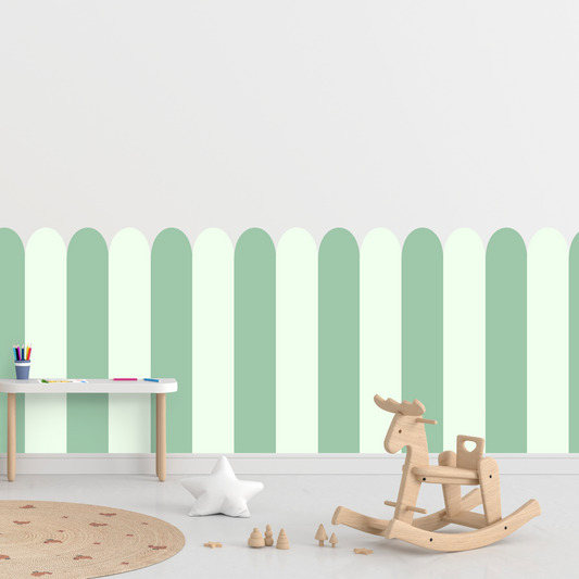 Self-Adhesive Textile Wallpaper – Arch – Mint Shades