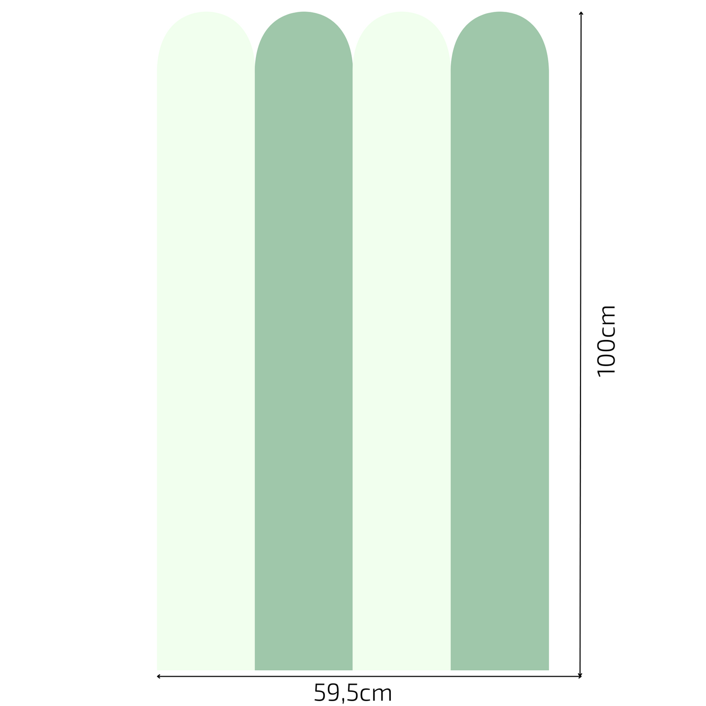 Self-Adhesive Textile Wallpaper – Arch – Mint Shades