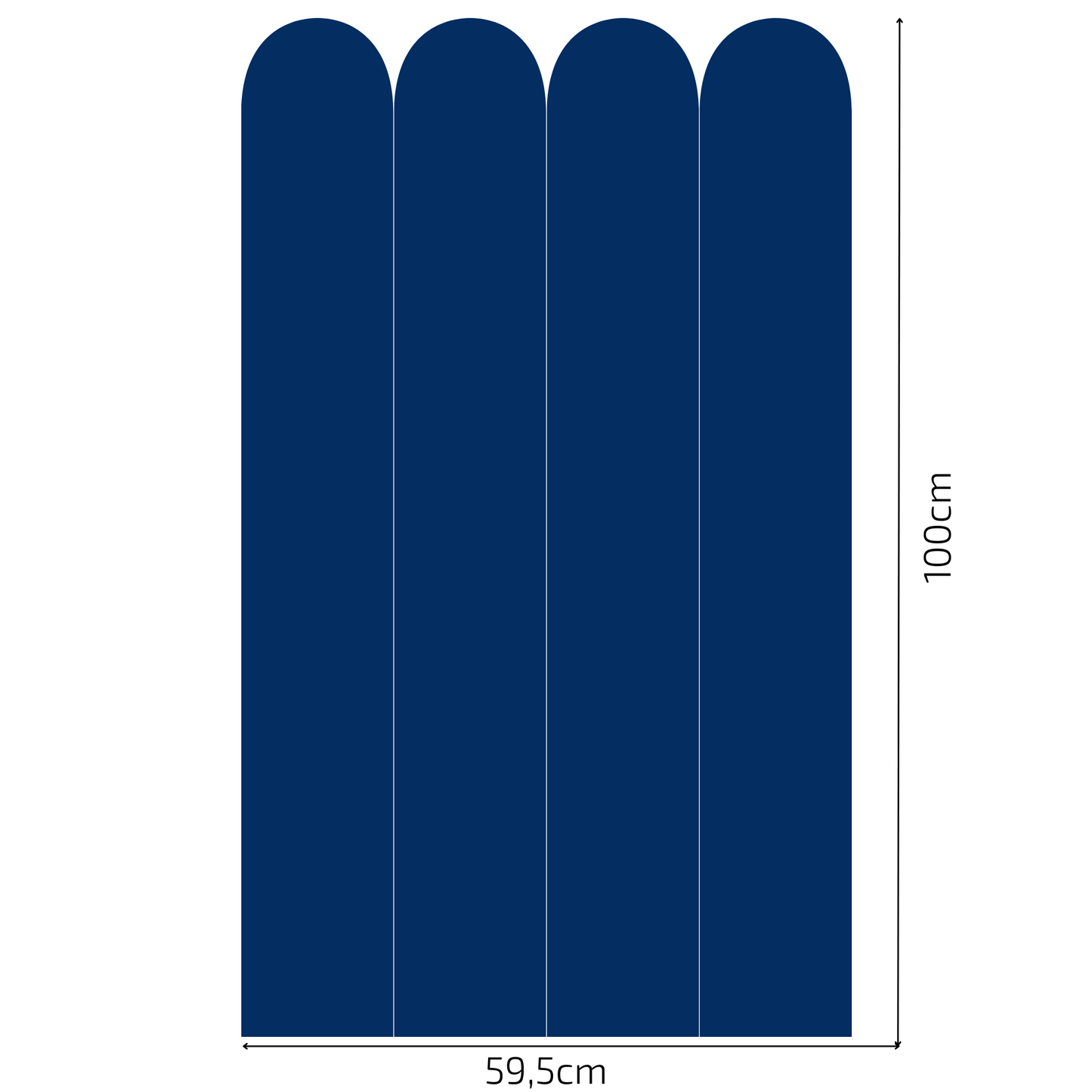 Self-Adhesive Textile Wallpaper – Arch – Navy Blue Shades