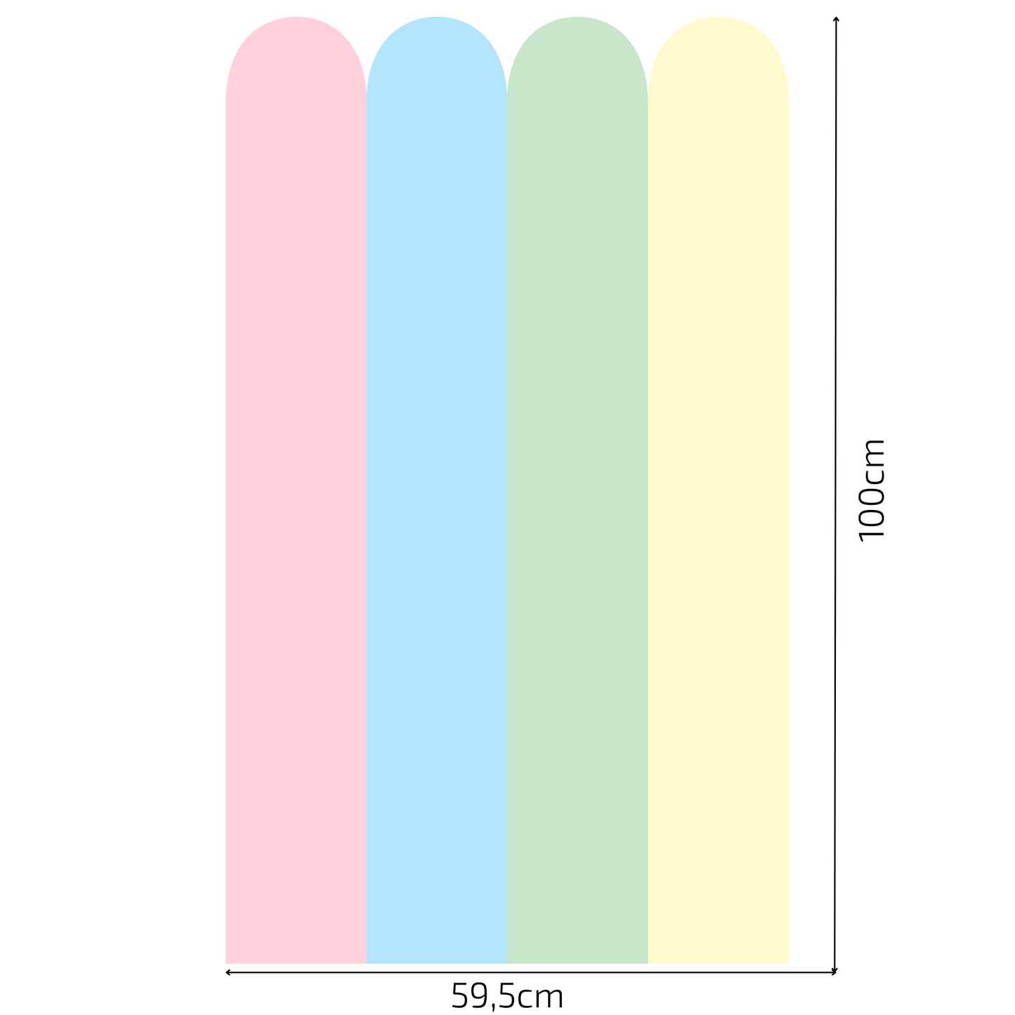 Self-Adhesive Textile Wallpaper – Arch – Pastel Shades