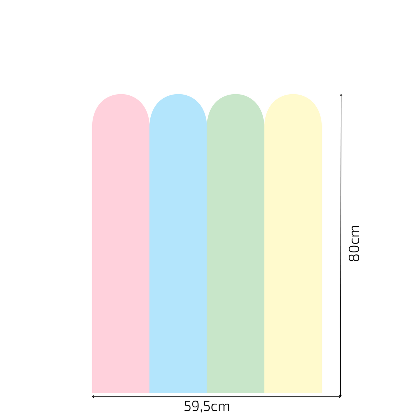 Self-Adhesive Textile Wallpaper – Arch – Pastel Shades