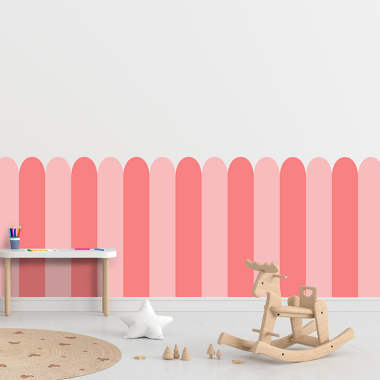 Self-Adhesive Textile Wallpaper – Arch – Pink Shades
