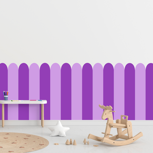 Self-Adhesive Textile Wallpaper – Arch – Purple Shades