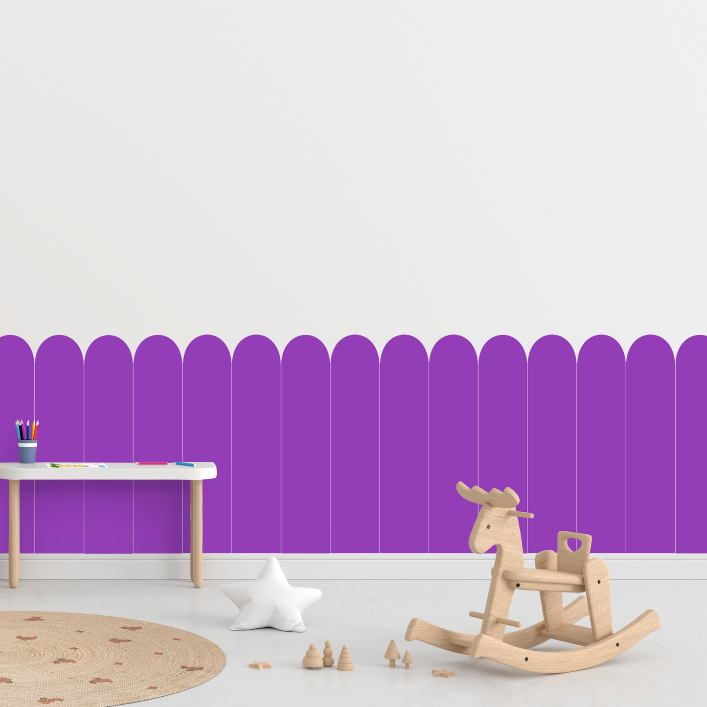 Self-Adhesive Textile Wallpaper – Arch – Purple Shades