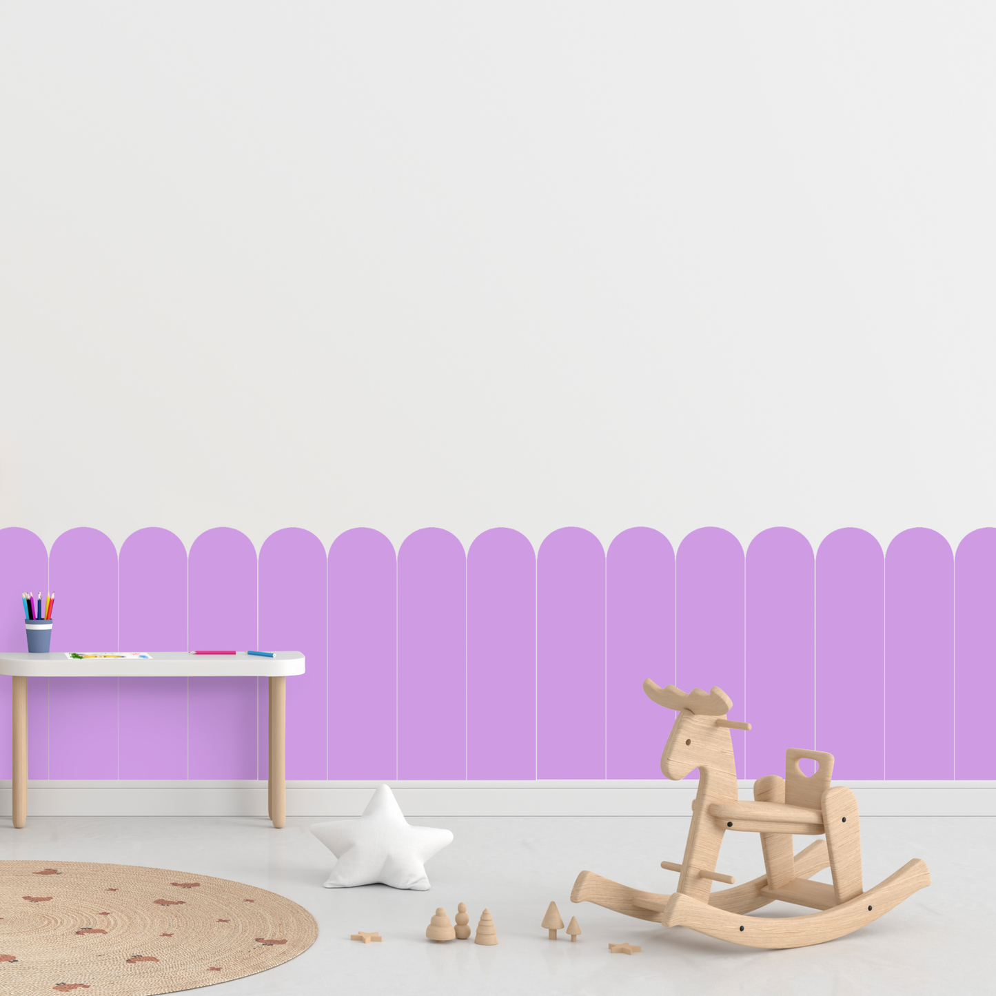 Self-Adhesive Textile Wallpaper – Arch – Purple Shades