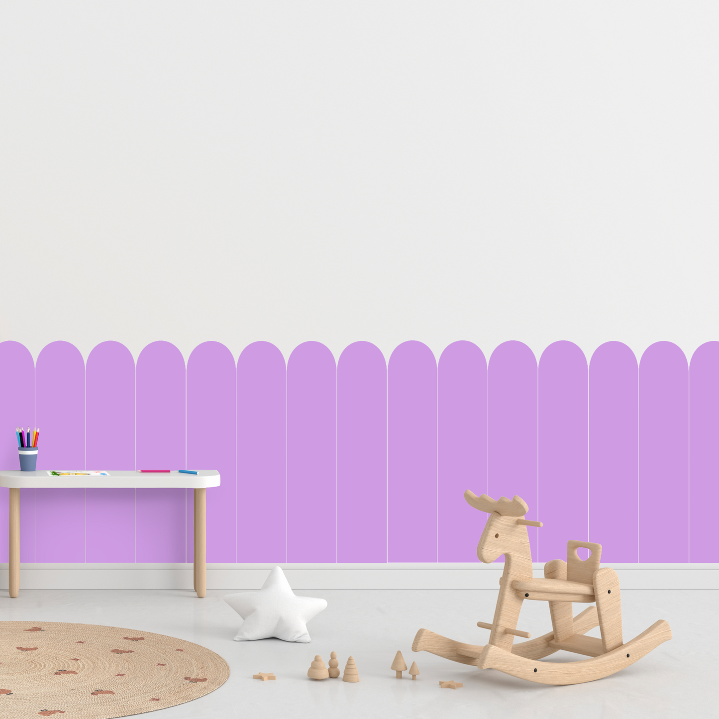 Self-Adhesive Textile Wallpaper – Arch – Purple Shades