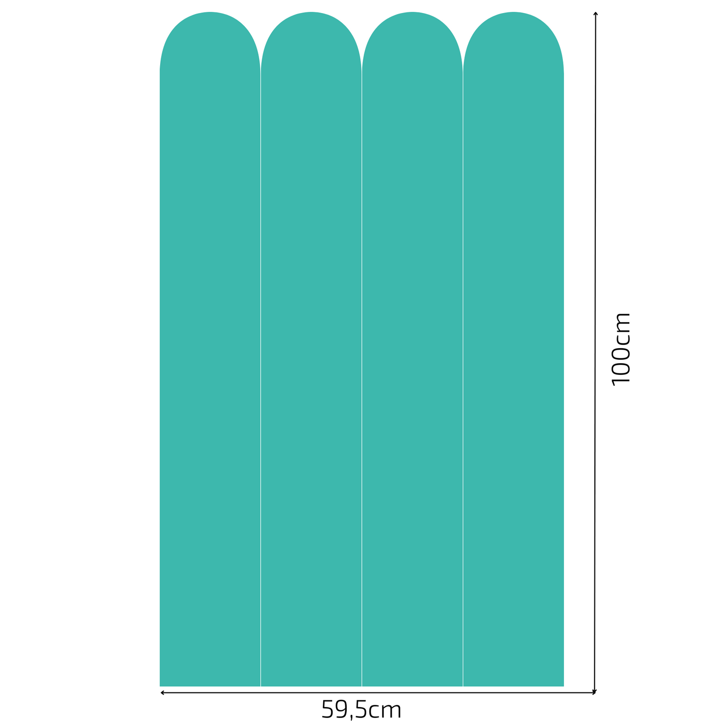 Self-Adhesive Textile Wallpaper – Arch – Turquoise Shades