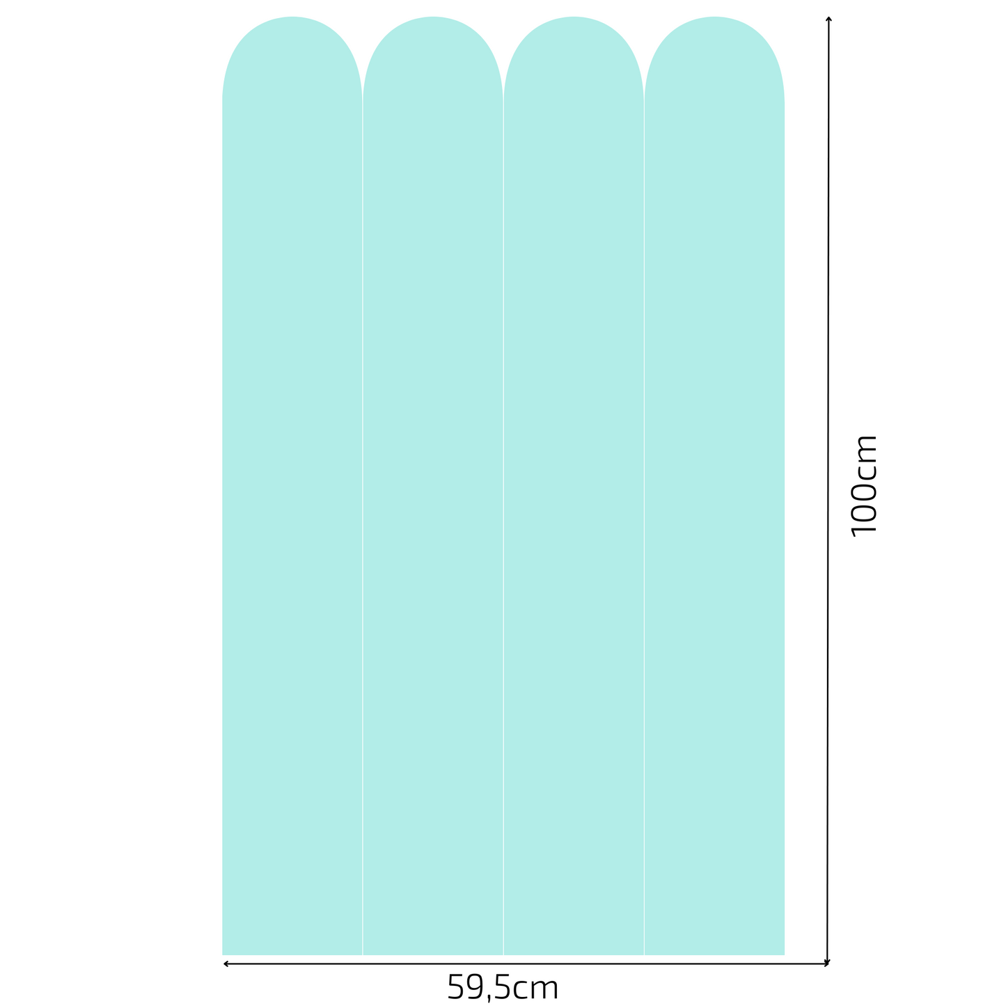 Self-Adhesive Textile Wallpaper – Arch – Turquoise Shades
