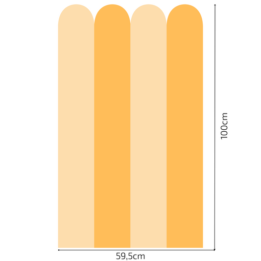 Self-Adhesive Textile Wallpaper – Arch – Yellow Shades