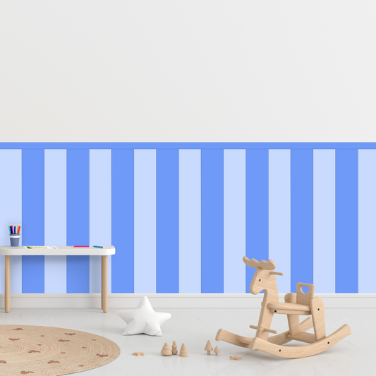 Self-Adhesive Textile Wallpaper – Rectangle – Blue Shades