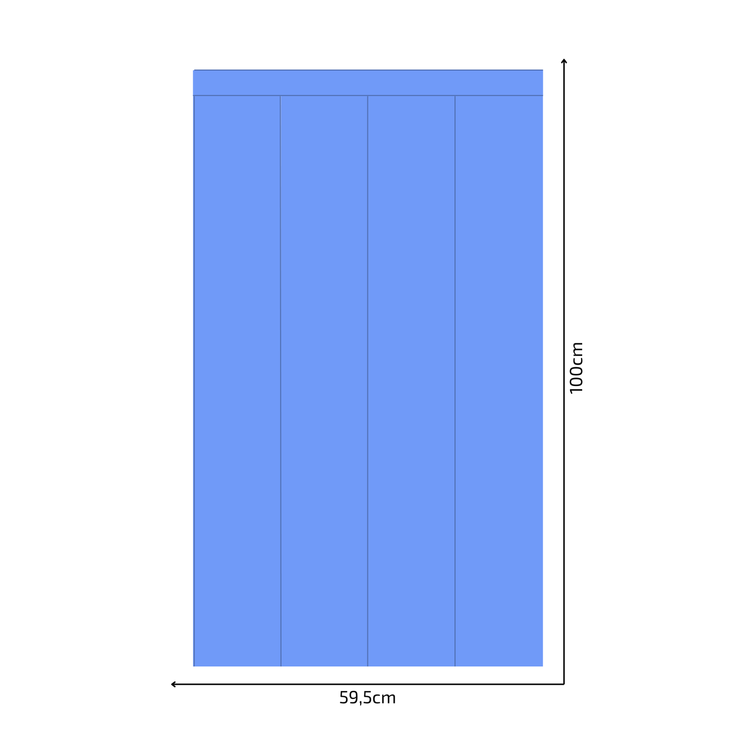 Self-Adhesive Textile Wallpaper – Rectangle – Blue Shades