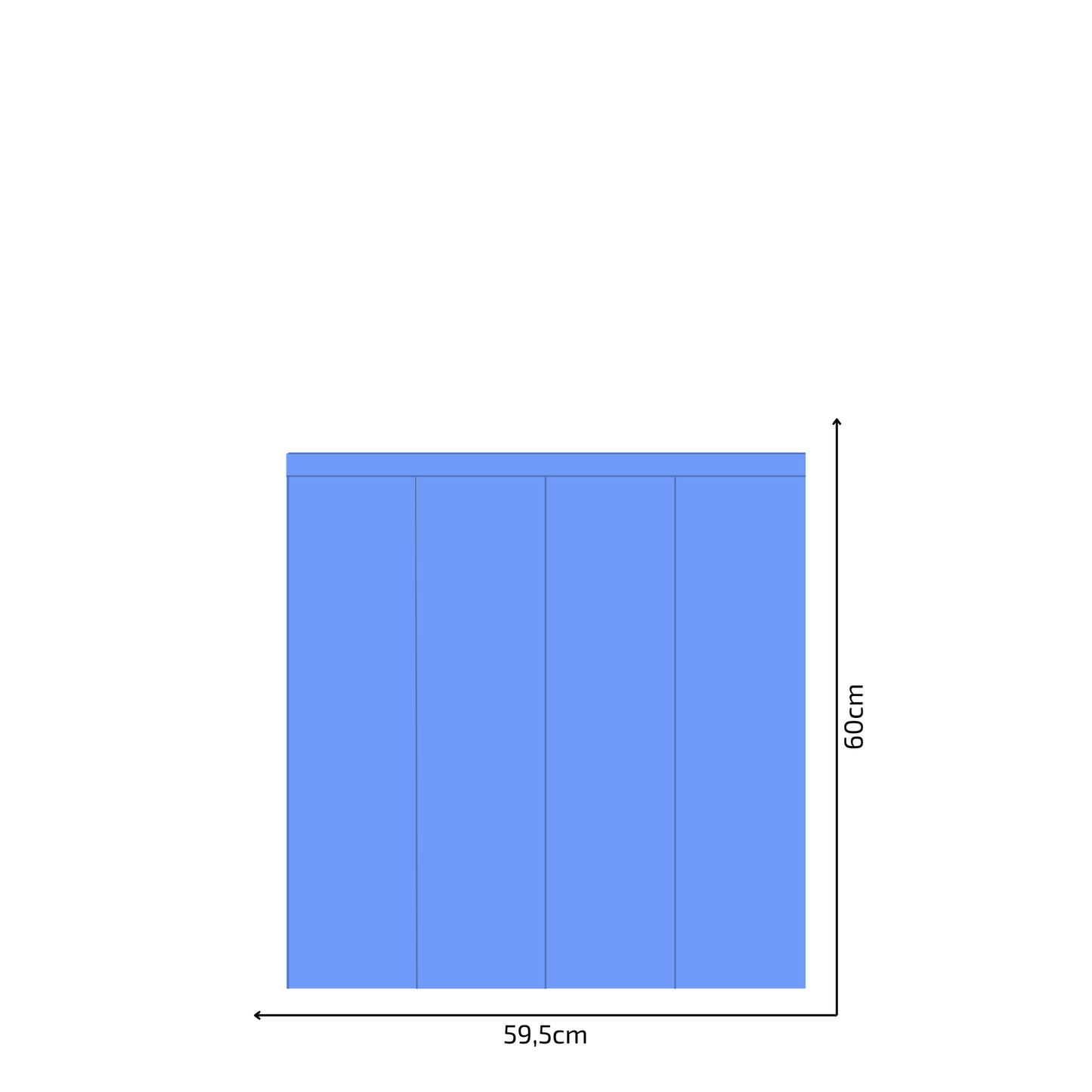 Self-Adhesive Textile Wallpaper – Rectangle – Blue Shades