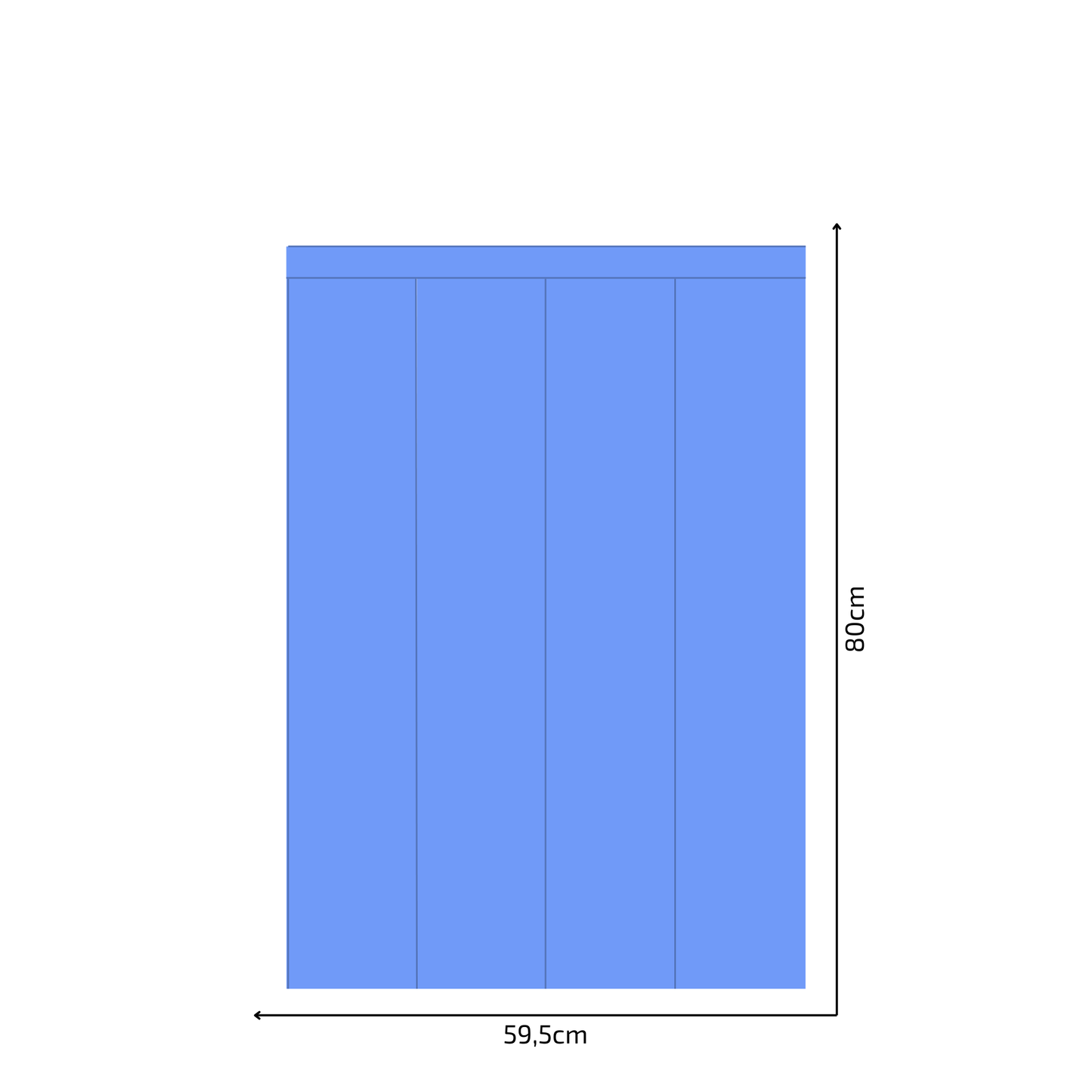 Self-Adhesive Textile Wallpaper – Rectangle – Blue Shades