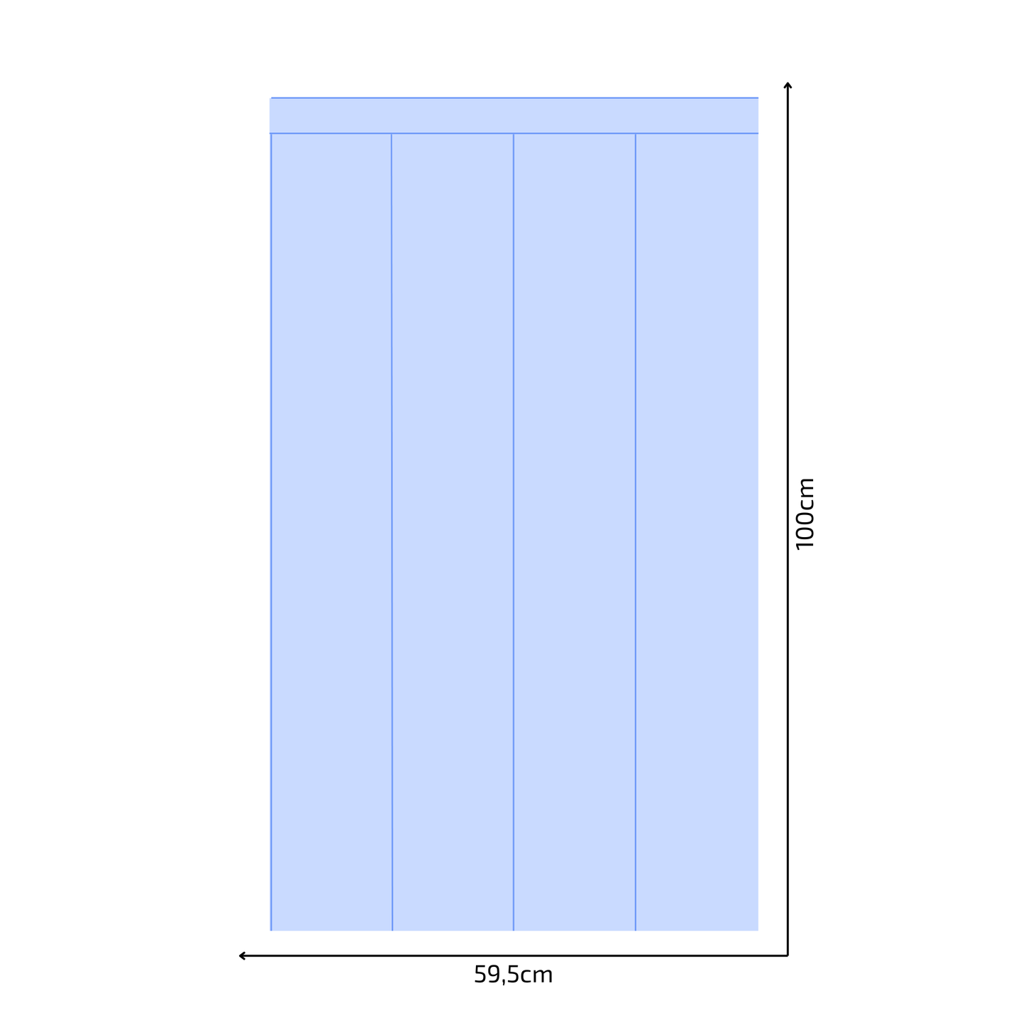 Self-Adhesive Textile Wallpaper – Rectangle – Blue Shades