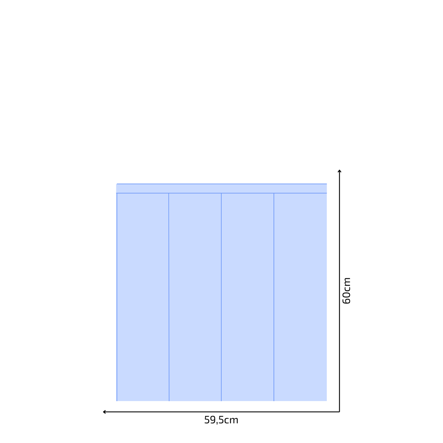 Self-Adhesive Textile Wallpaper – Rectangle – Blue Shades