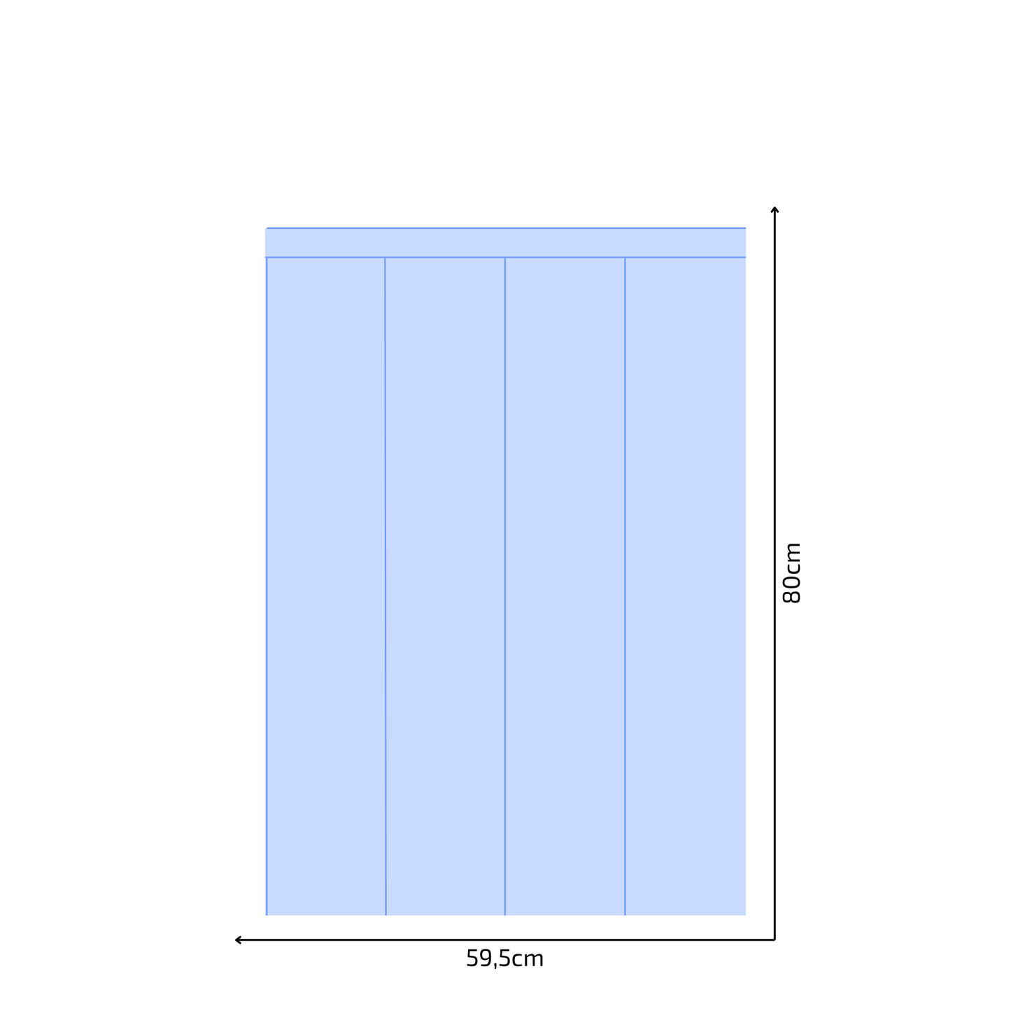 Self-Adhesive Textile Wallpaper – Rectangle – Blue Shades