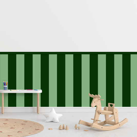 Self-Adhesive Textile Wallpaper – Rectangle – Bottle Green Shades