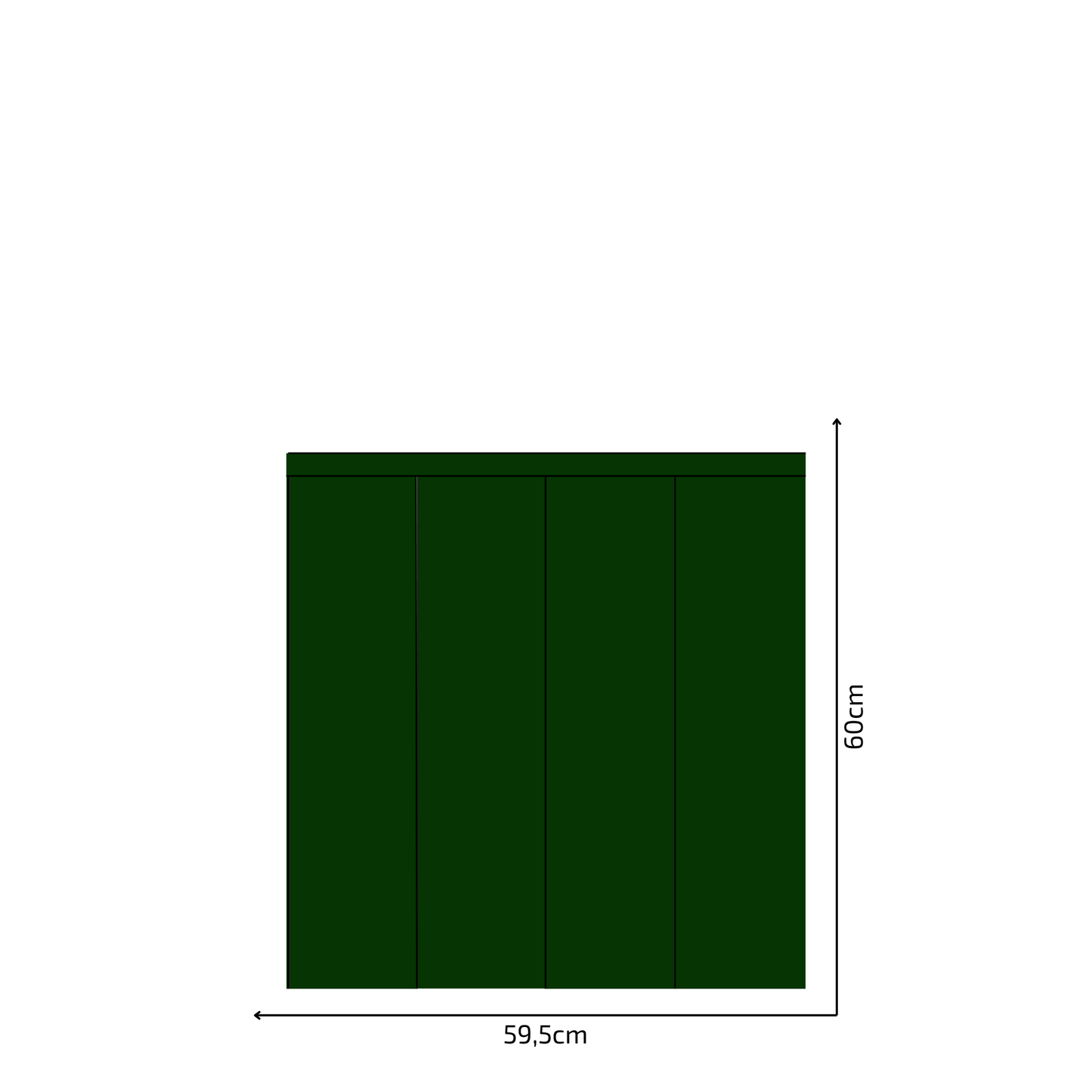 Self-Adhesive Textile Wallpaper – Rectangle – Bottle Green Shades