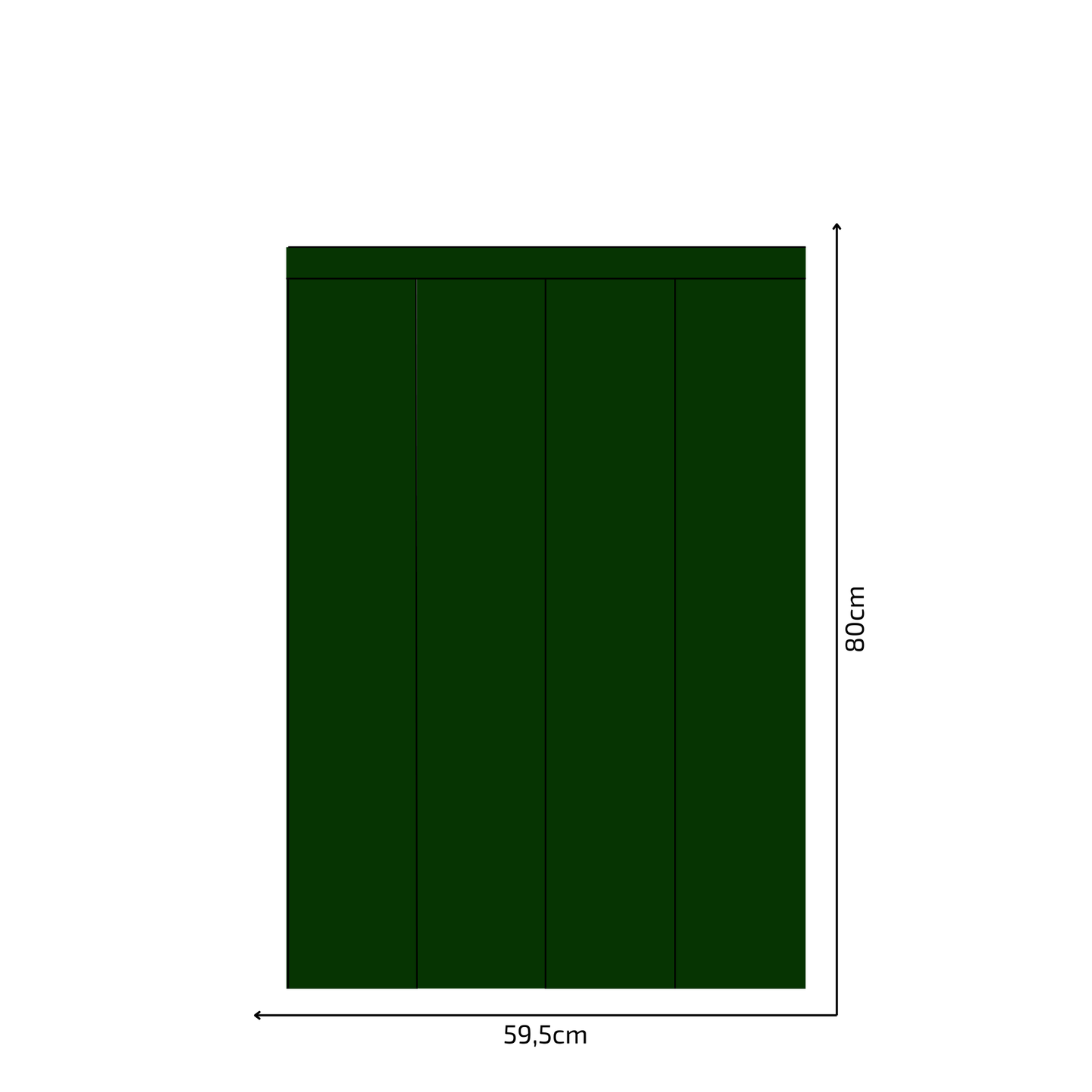 Self-Adhesive Textile Wallpaper – Rectangle – Bottle Green Shades
