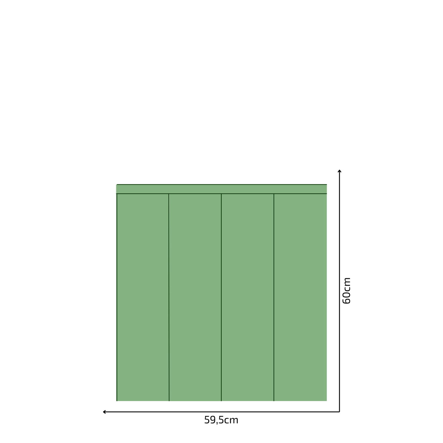 Self-Adhesive Textile Wallpaper – Rectangle – Bottle Green Shades