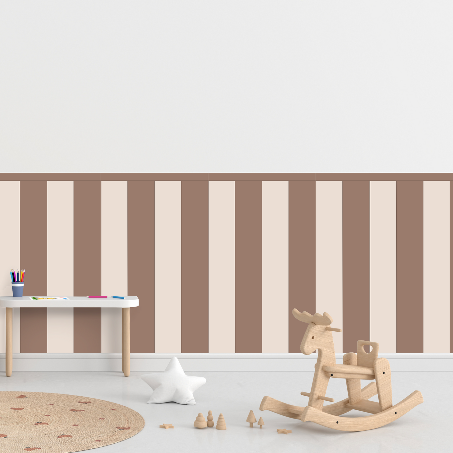 Self-Adhesive Textile Wallpaper – Rectangle – Brown Shades