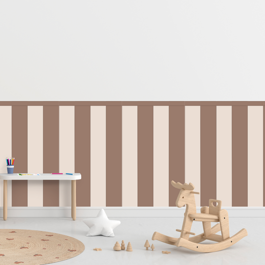 Self-Adhesive Textile Wallpaper – Rectangle – Brown Shades