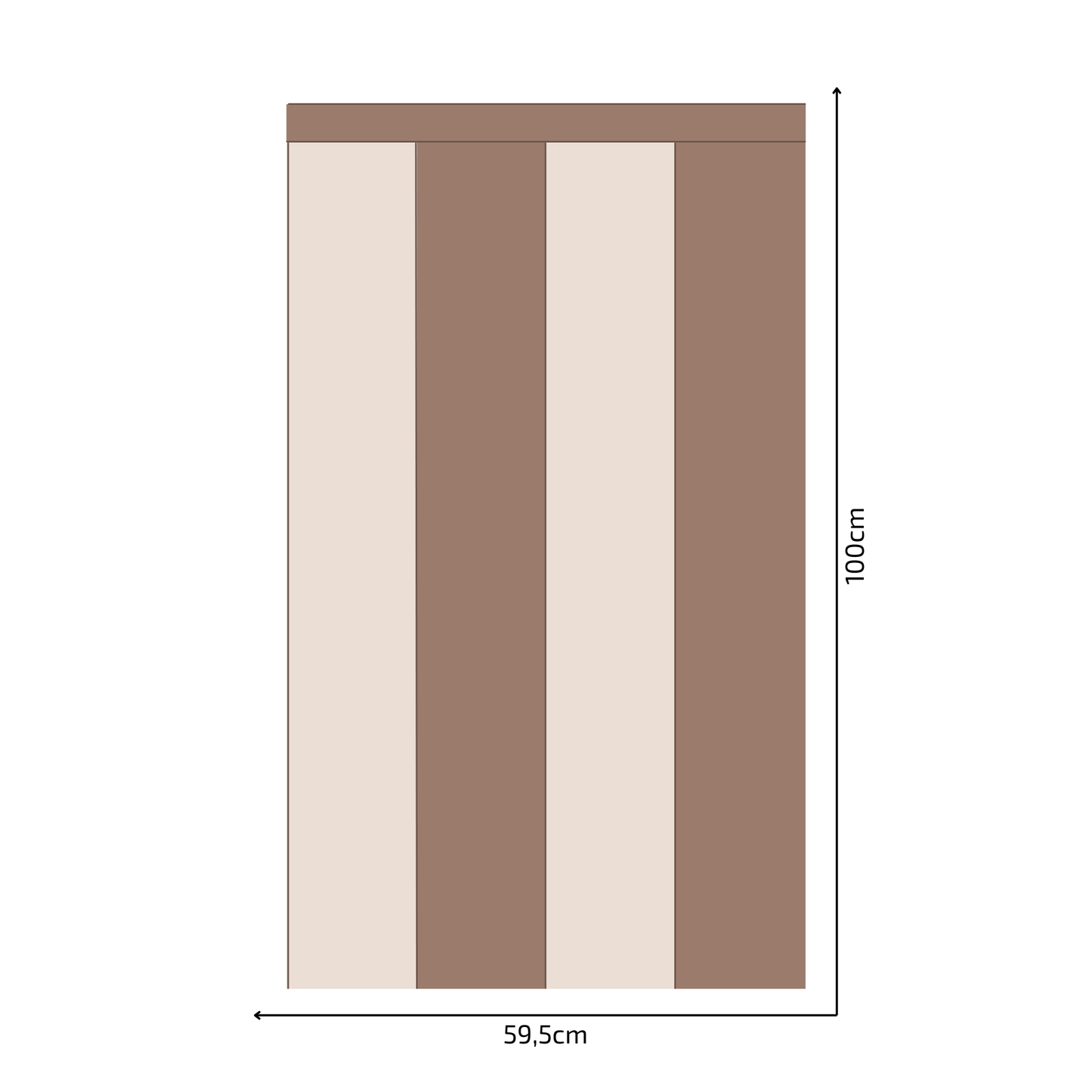 Self-Adhesive Textile Wallpaper – Rectangle – Brown Shades