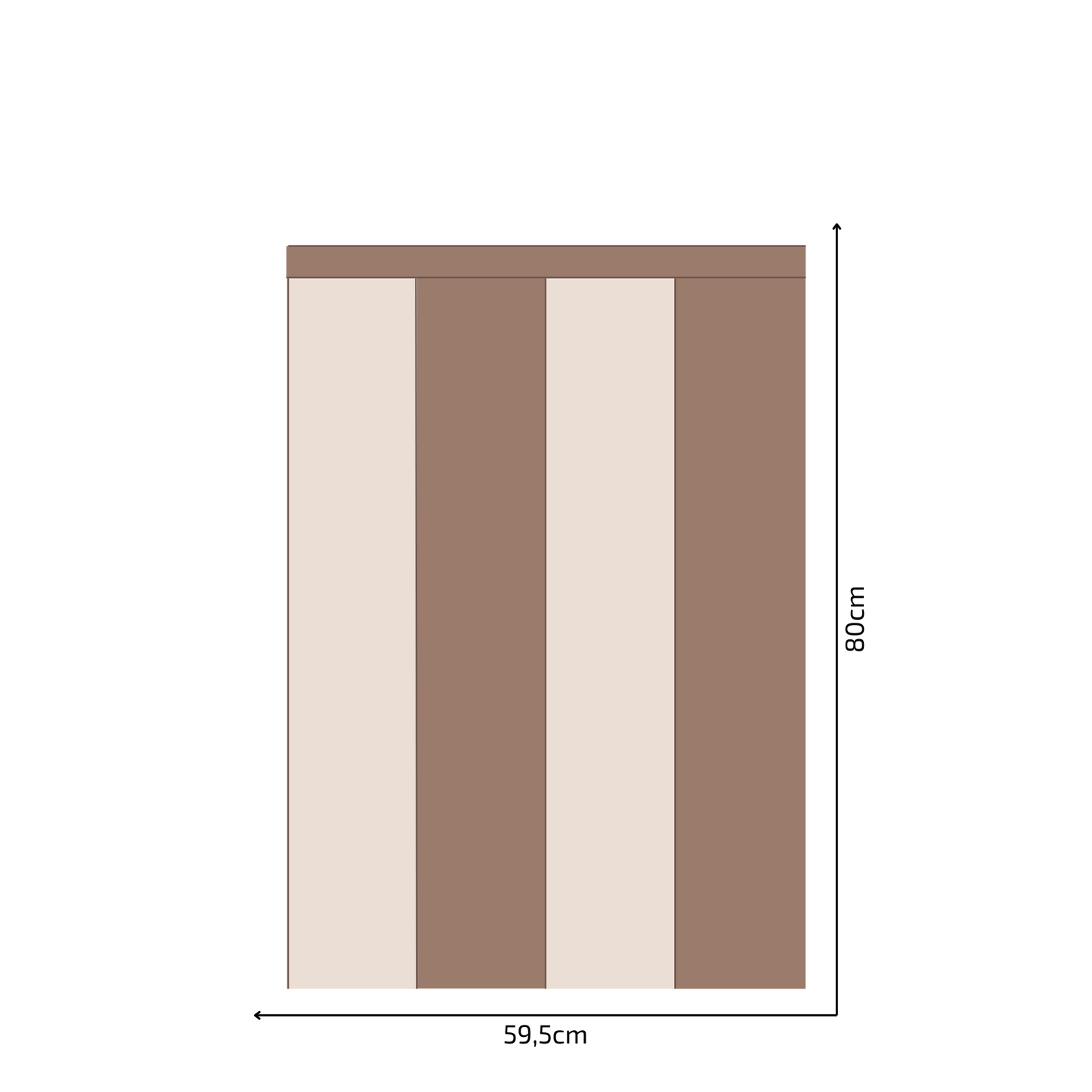 Self-Adhesive Textile Wallpaper – Rectangle – Brown Shades