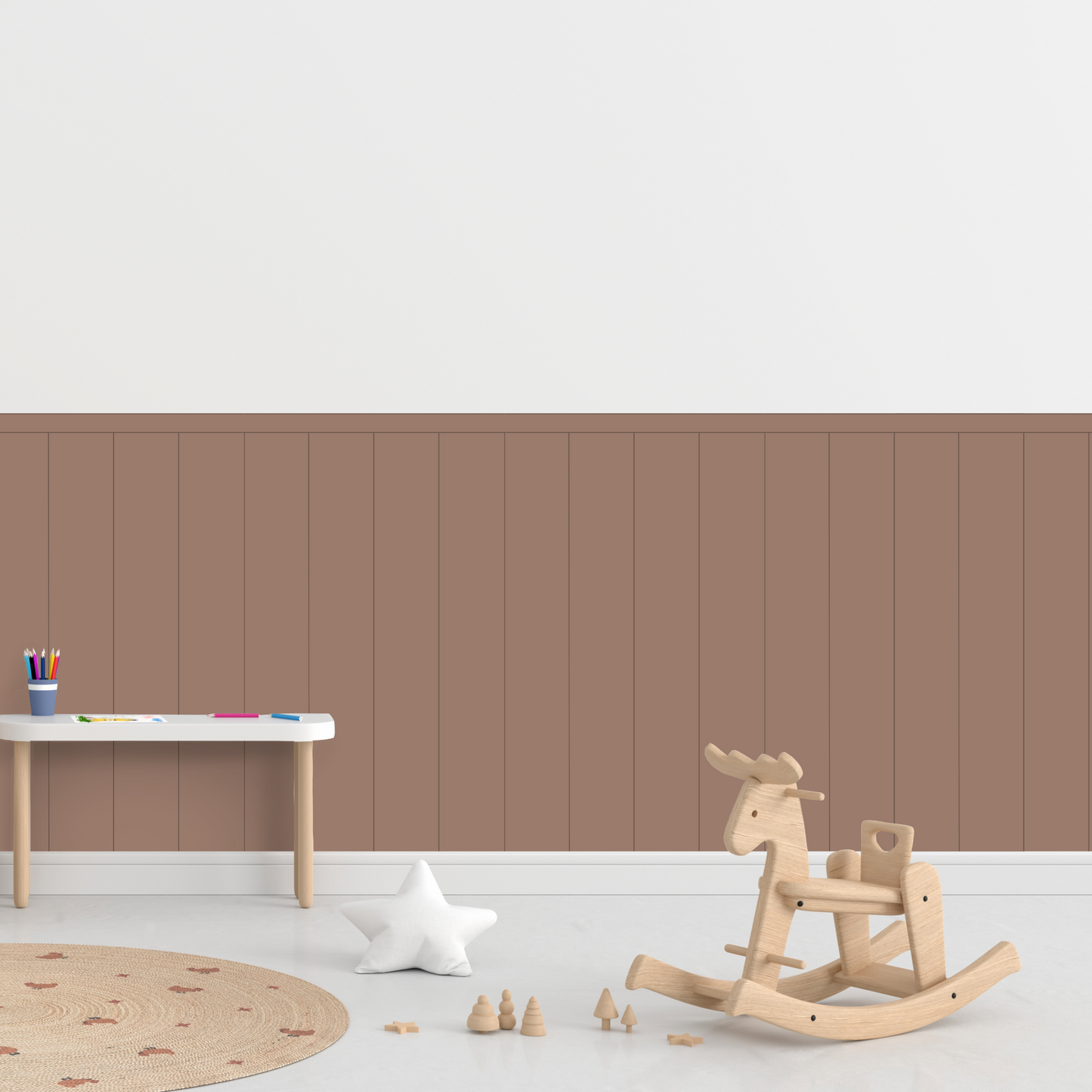 Self-Adhesive Textile Wallpaper – Rectangle – Brown Shades