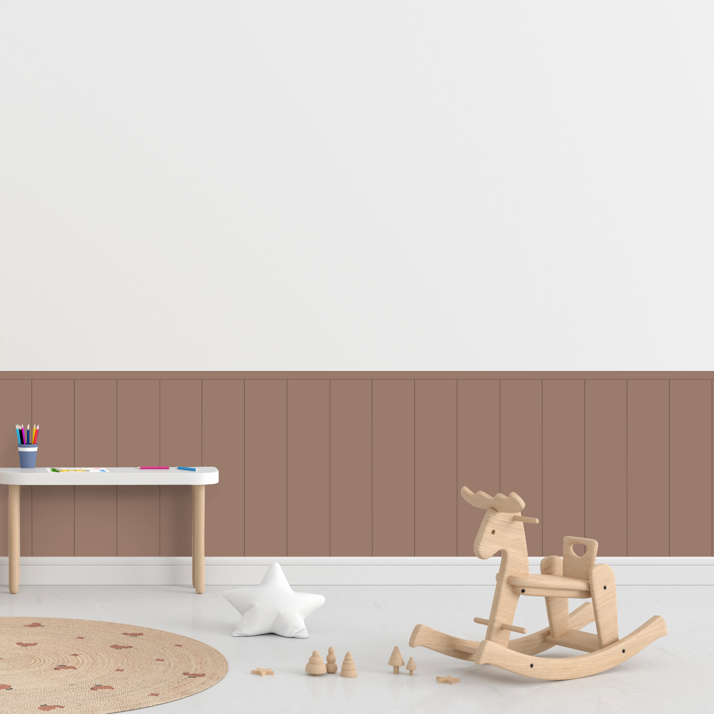 Self-Adhesive Textile Wallpaper – Rectangle – Brown Shades