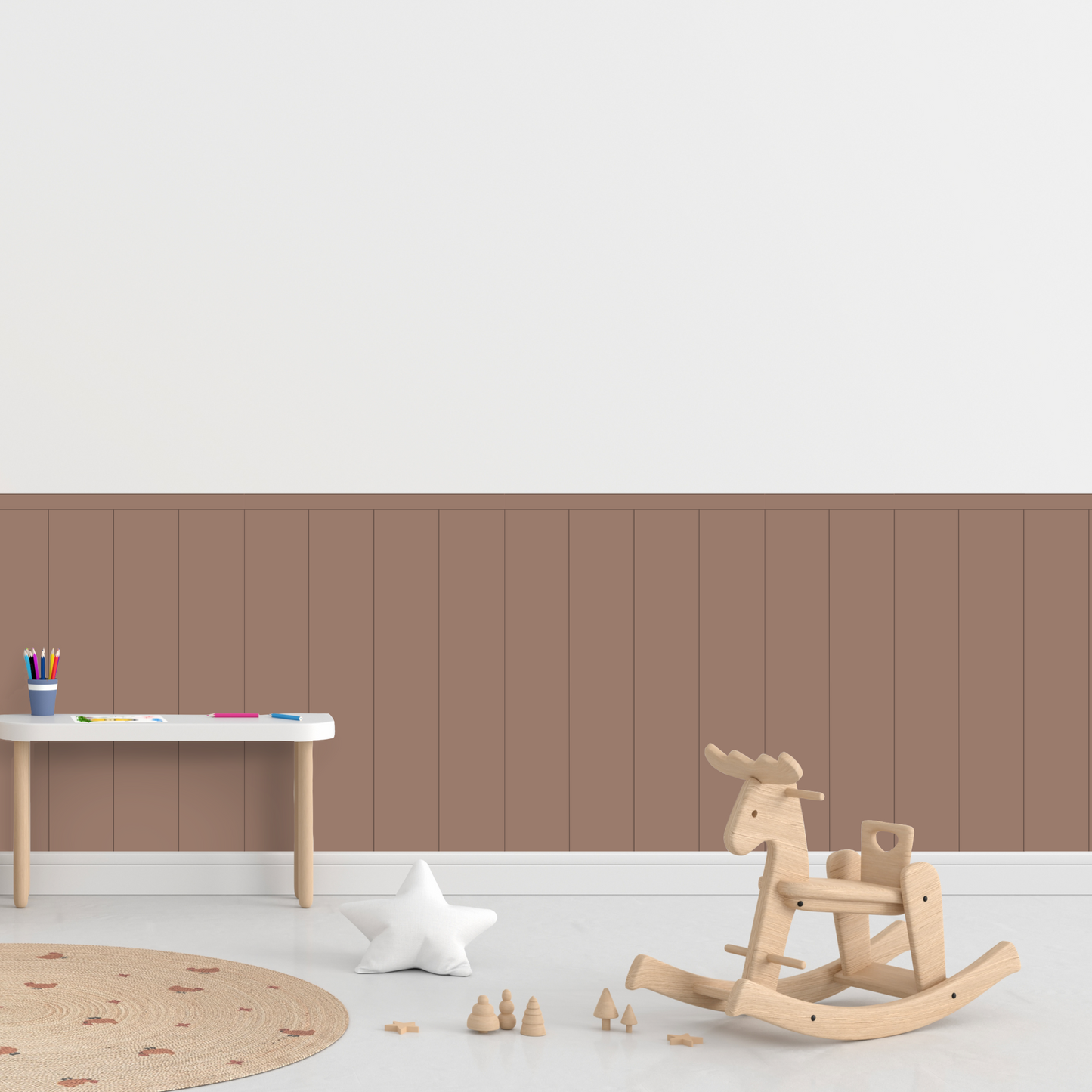 Self-Adhesive Textile Wallpaper – Rectangle – Brown Shades