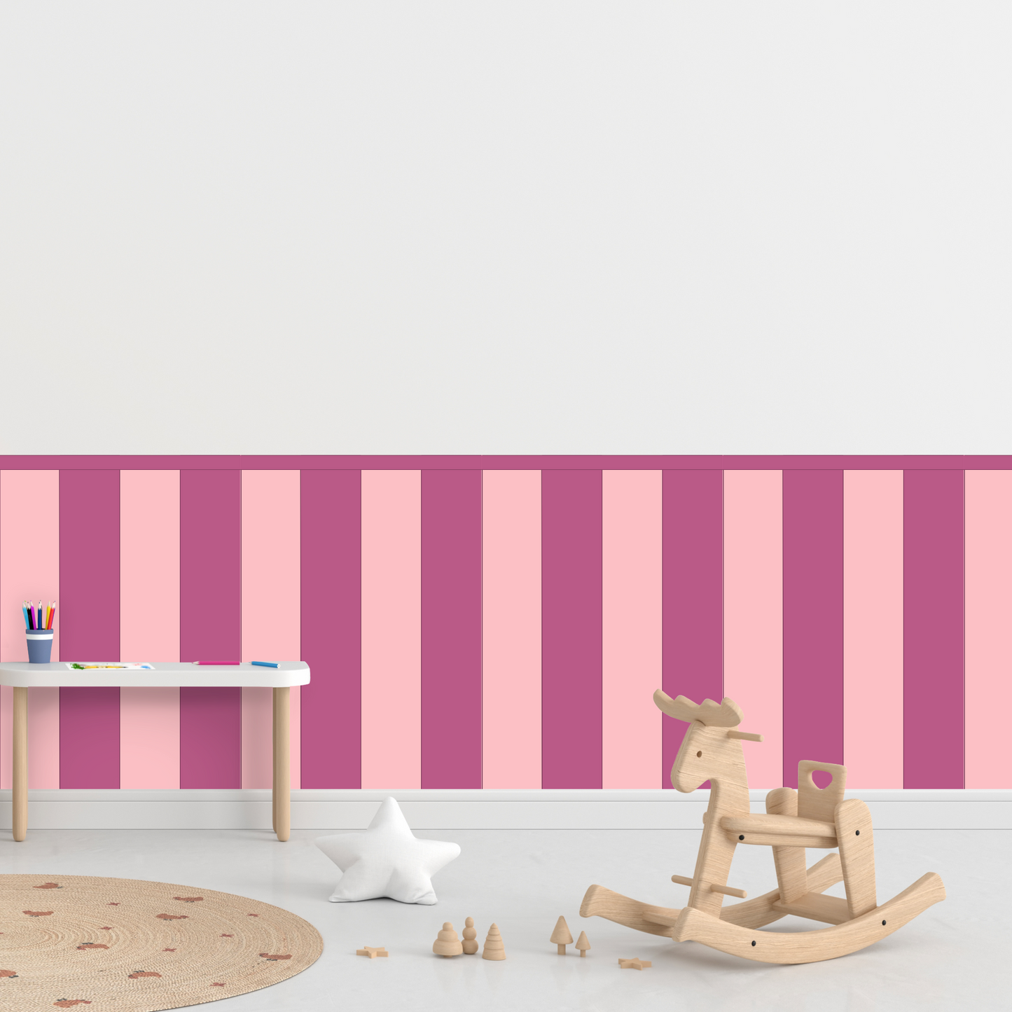 Self-Adhesive Textile Wallpaper – Rectangle – Candy Pink Shades