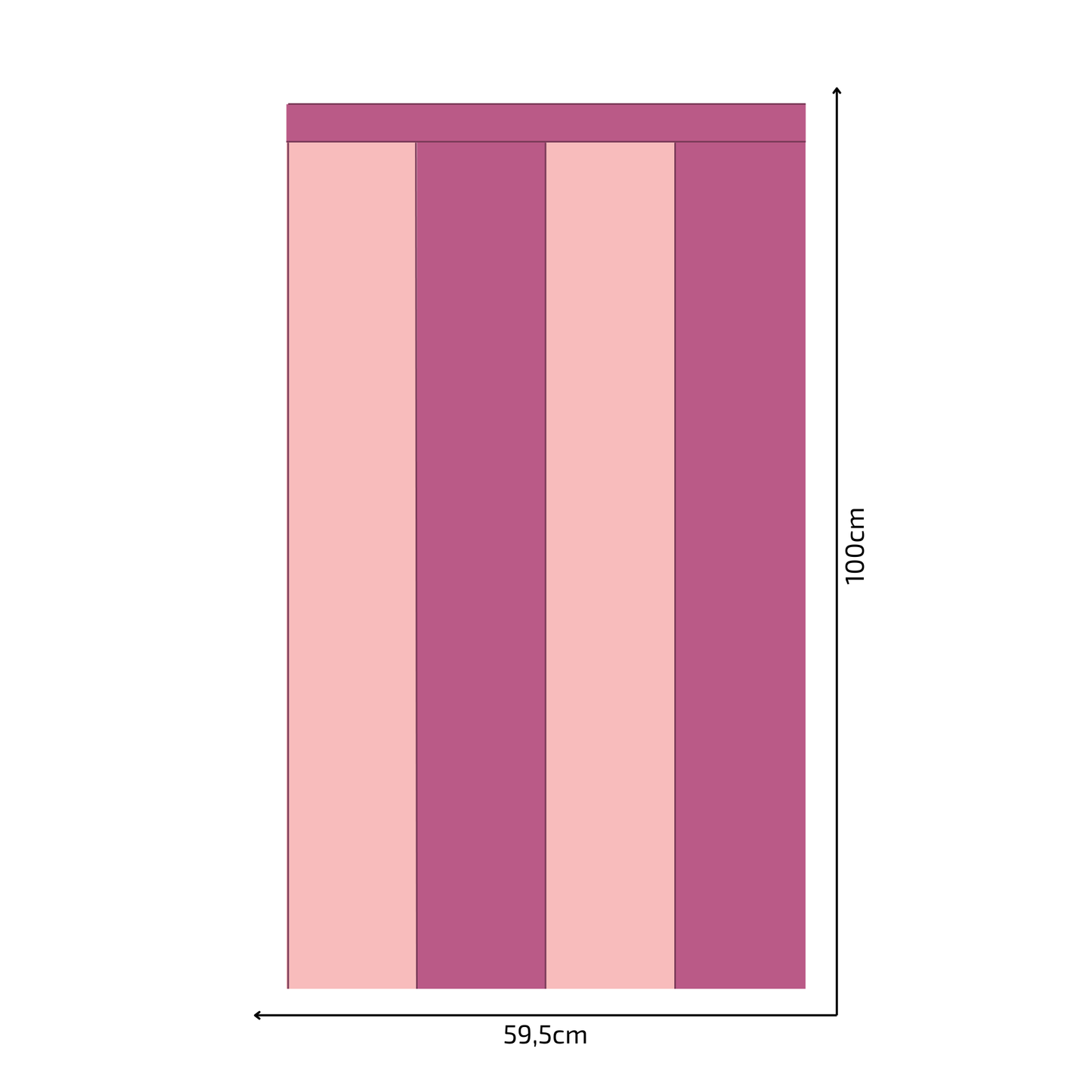 Self-Adhesive Textile Wallpaper – Rectangle – Candy Pink Shades