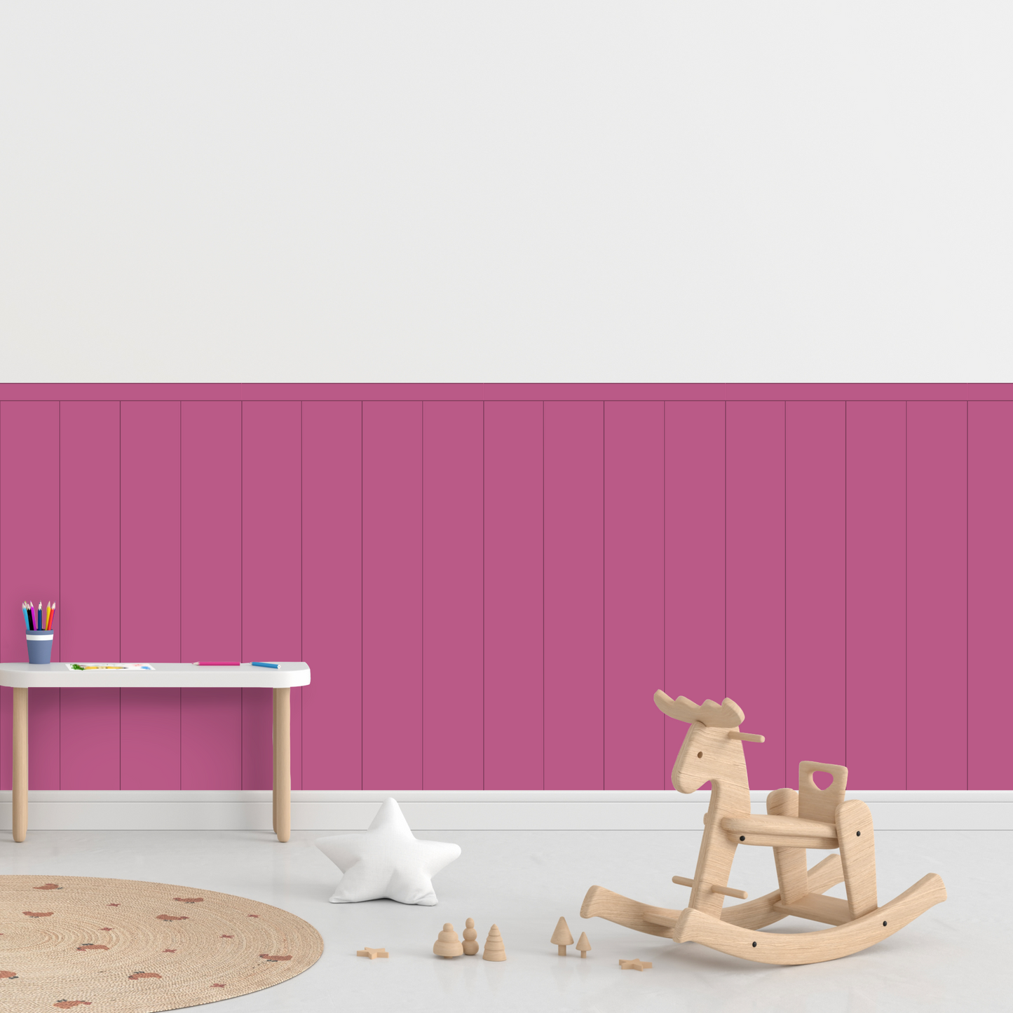 Self-Adhesive Textile Wallpaper – Rectangle – Candy Pink Shades