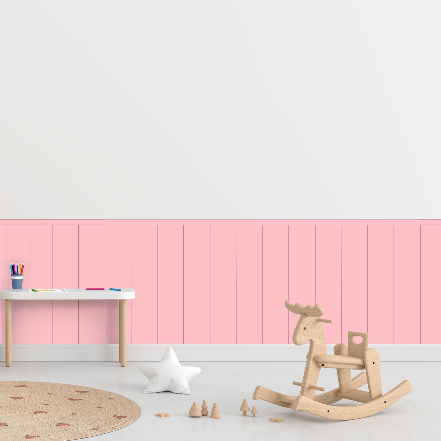 Self-Adhesive Textile Wallpaper – Rectangle – Candy Pink Shades