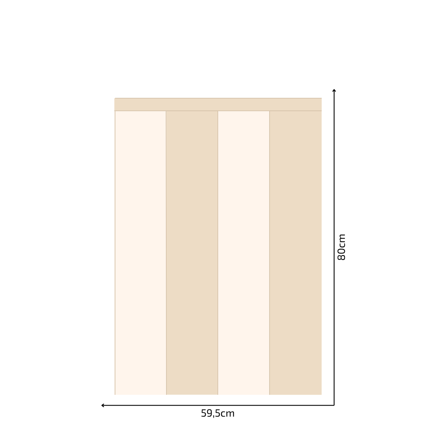 Self-Adhesive Textile Wallpaper – Rectangle – Cream Shades