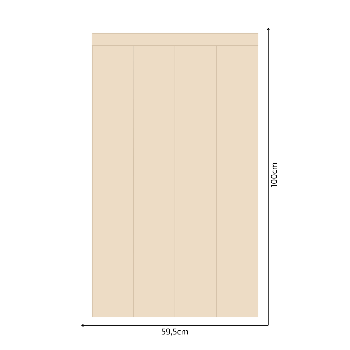 Self-Adhesive Textile Wallpaper – Rectangle – Cream Shades