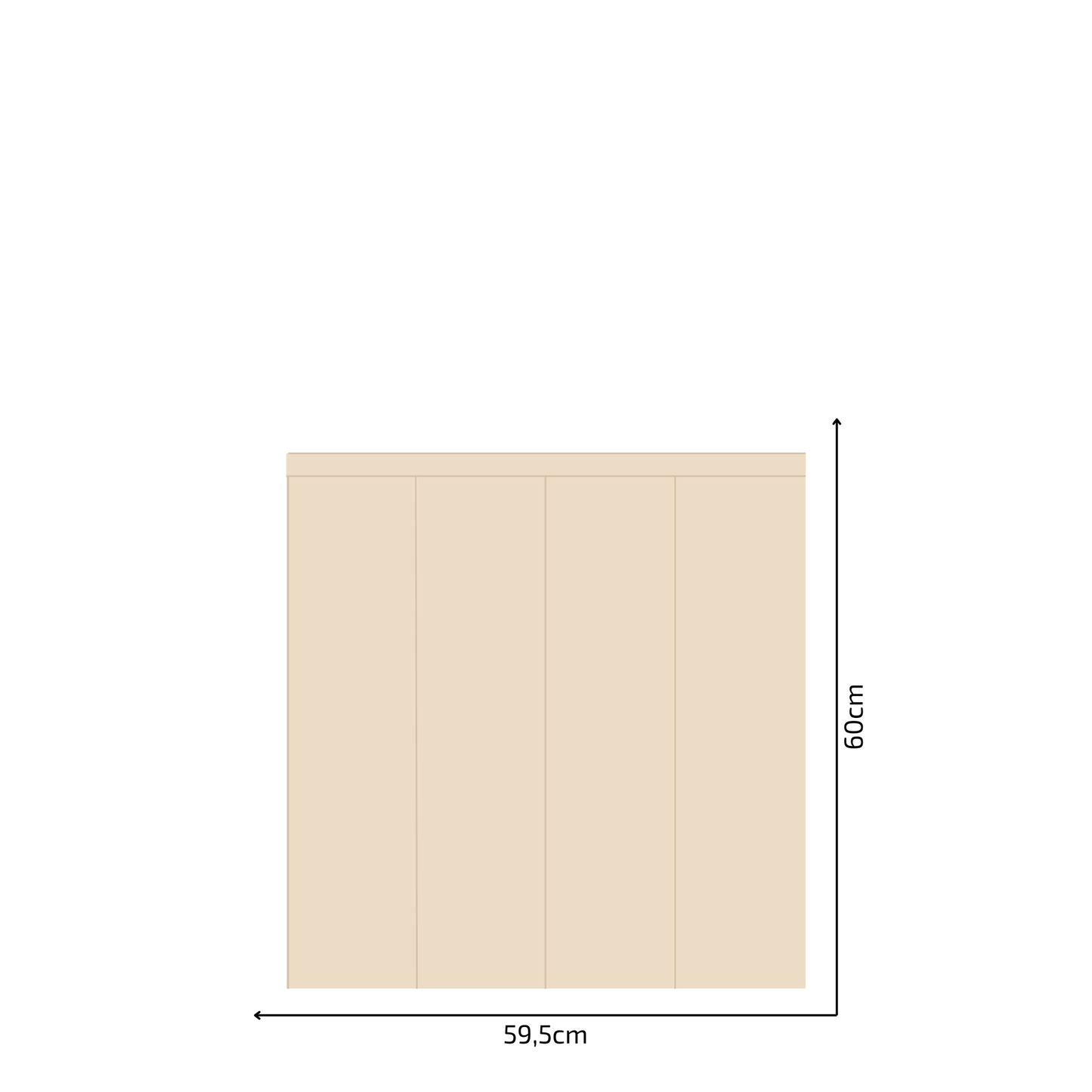 Self-Adhesive Textile Wallpaper – Rectangle – Cream Shades