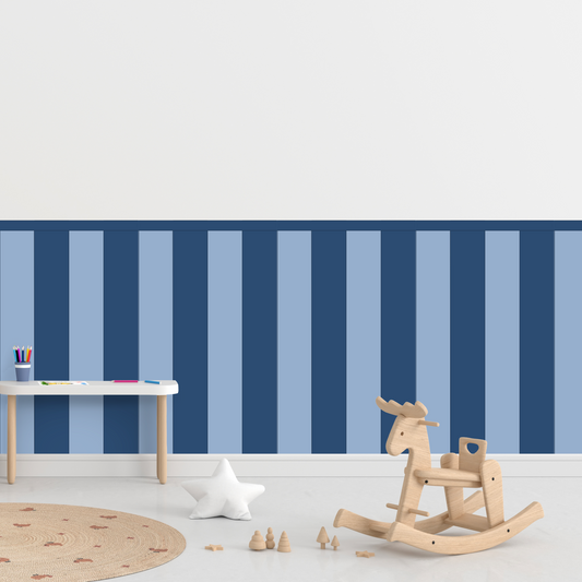 Self-Adhesive Textile Wallpaper – Rectangle – Dark Blue Shades