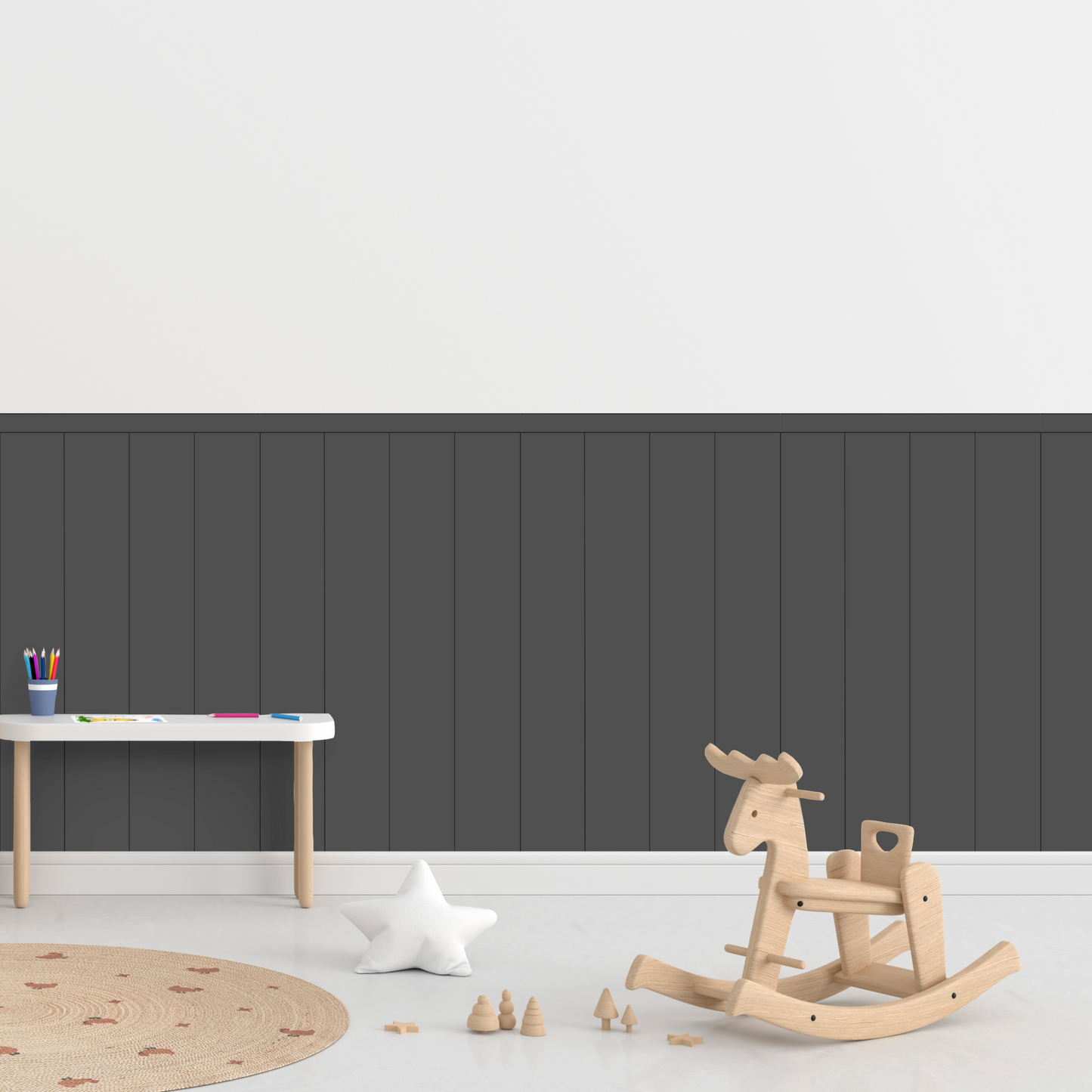 Self-Adhesive Textile Wallpaper – Rectangle – Gray Shades