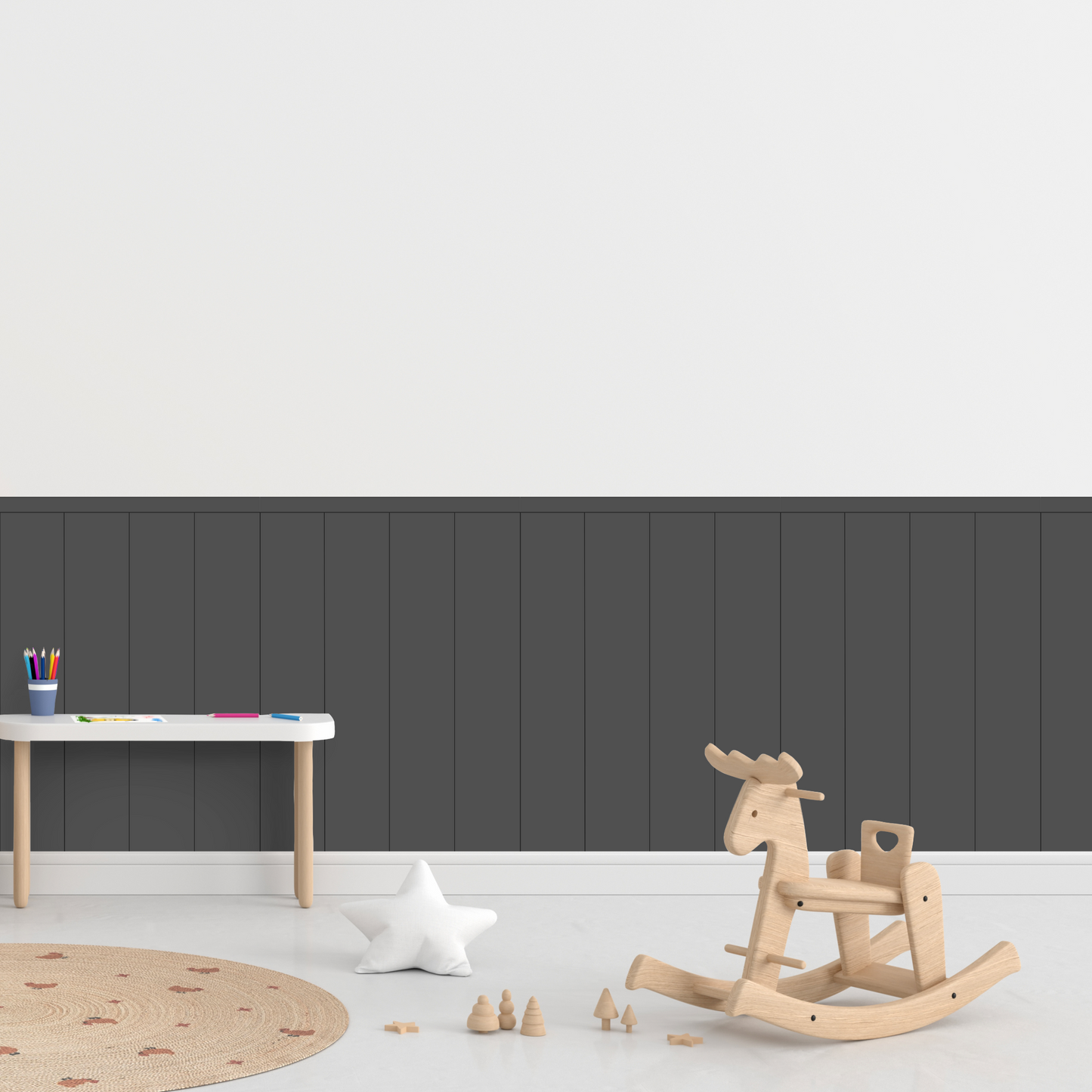 Self-Adhesive Textile Wallpaper – Rectangle – Gray Shades