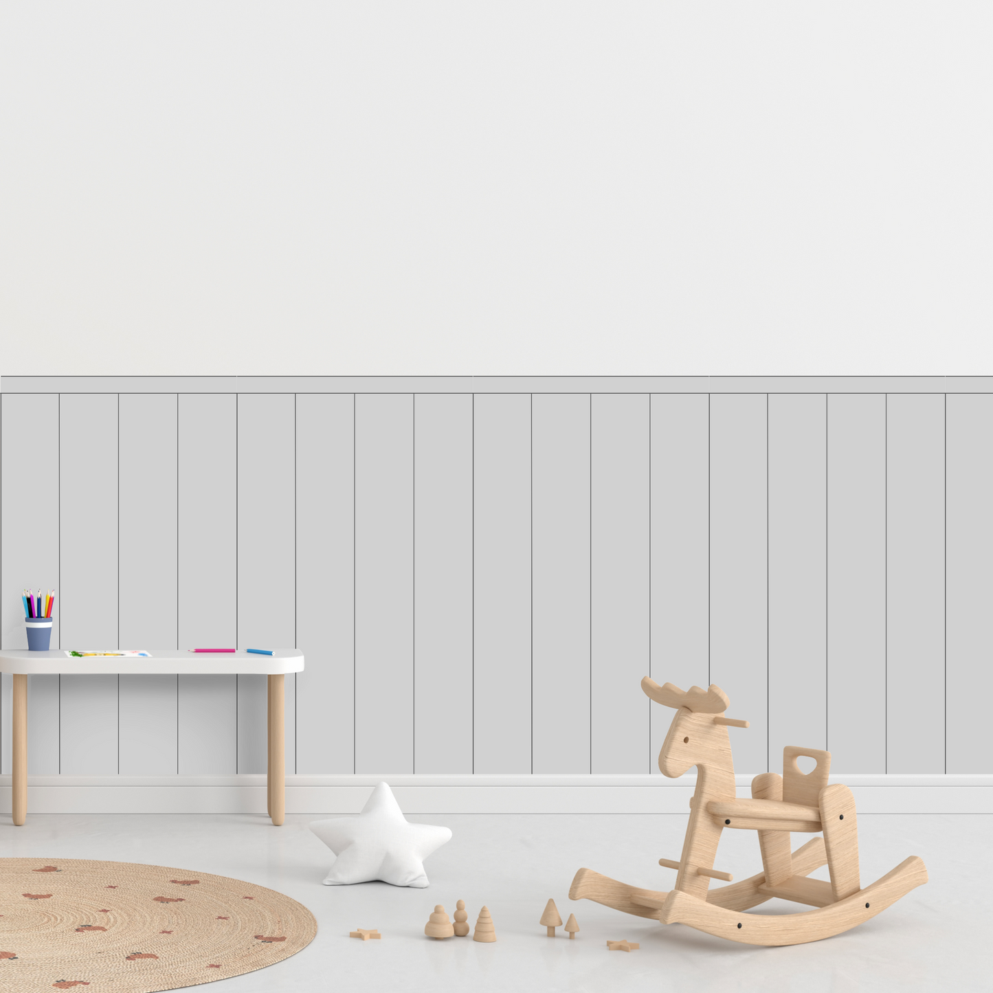 Self-Adhesive Textile Wallpaper – Rectangle – Gray Shades