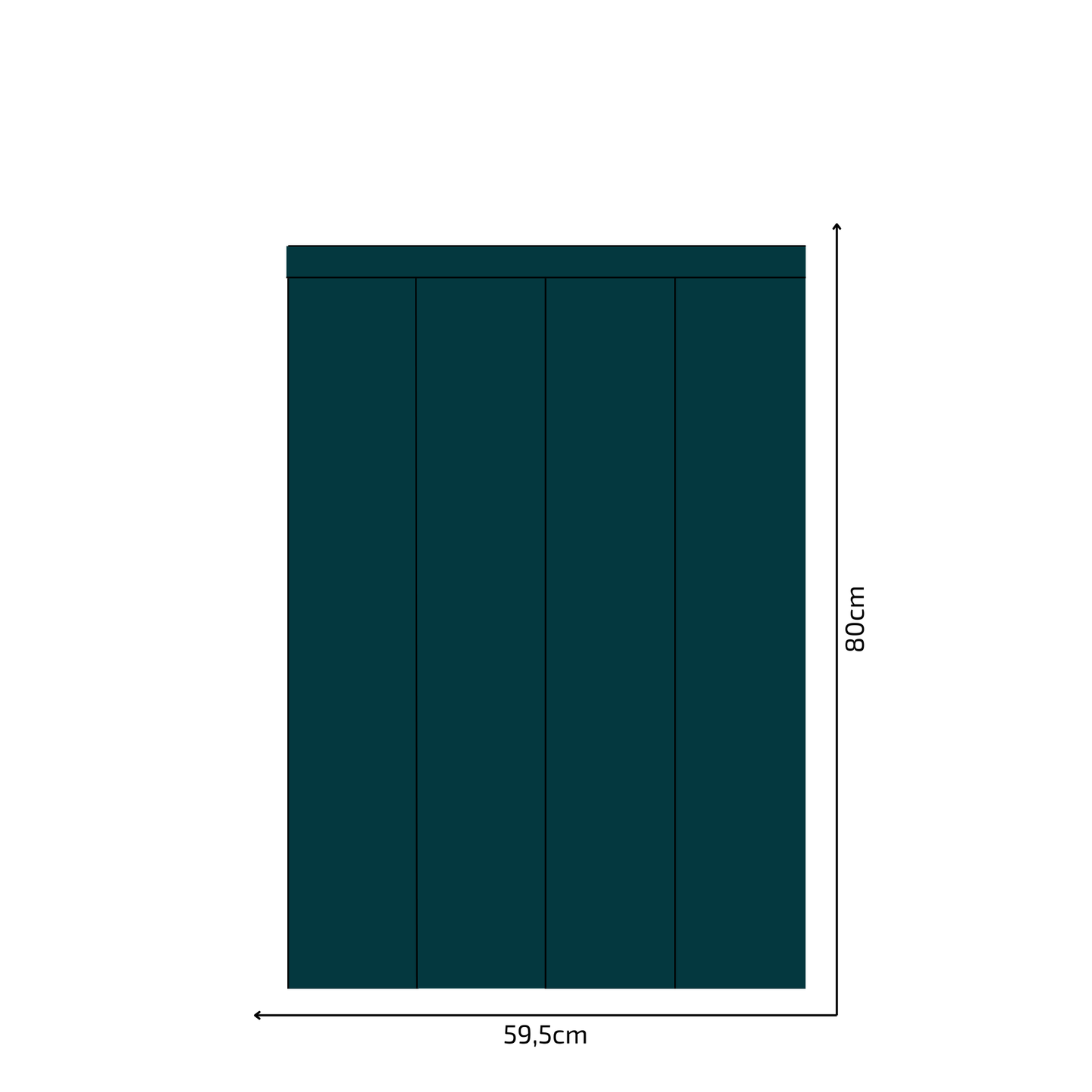 Self-Adhesive Textile Wallpaper – Rectangle – Green-blue Shades