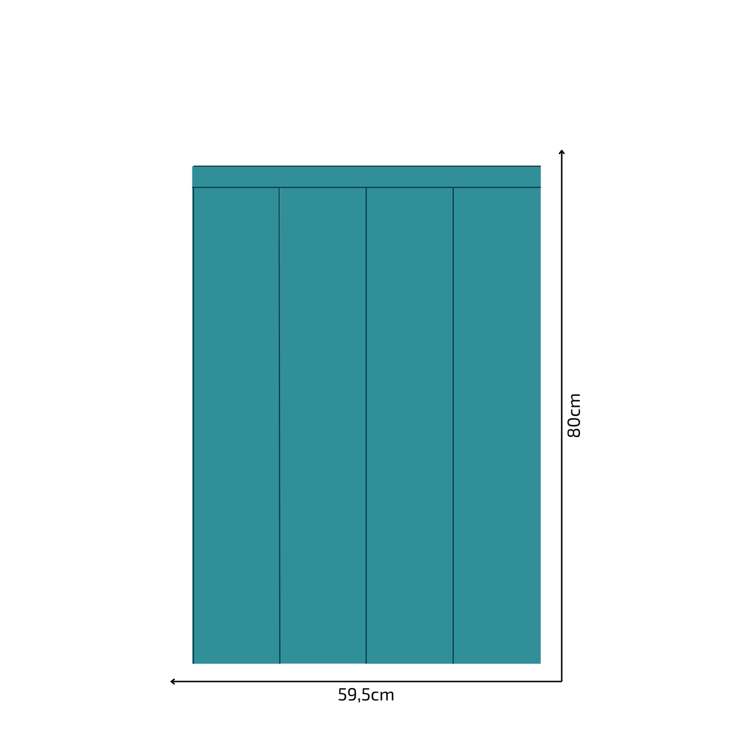 Self-Adhesive Textile Wallpaper – Rectangle – Green-blue Shades