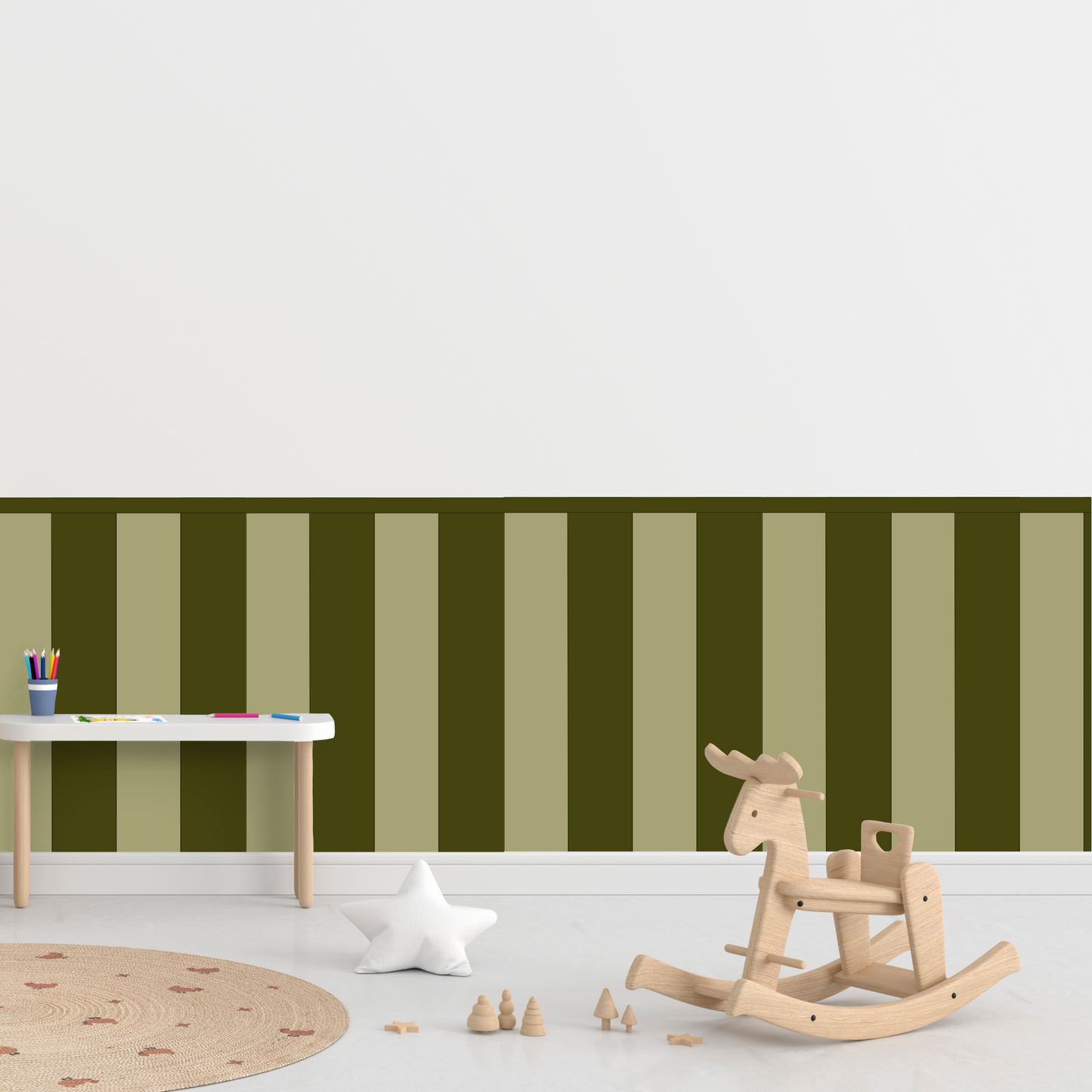Self-Adhesive Textile Wallpaper – Rectangle – Khaki Shades