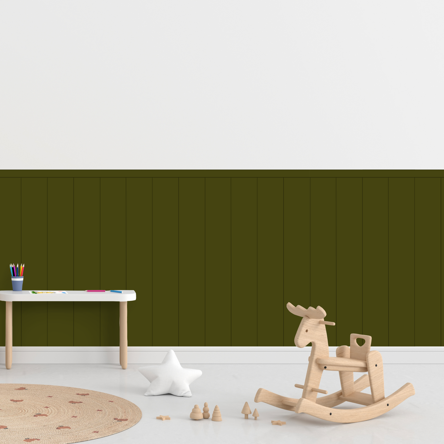 Self-Adhesive Textile Wallpaper – Rectangle – Khaki Shades