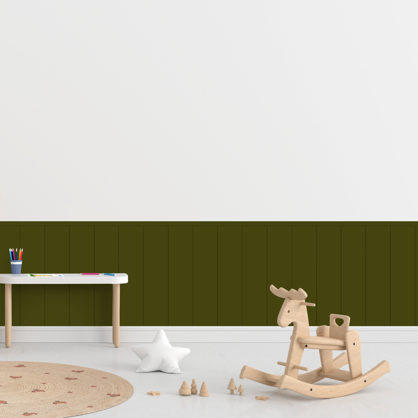Self-Adhesive Textile Wallpaper – Rectangle – Khaki Shades